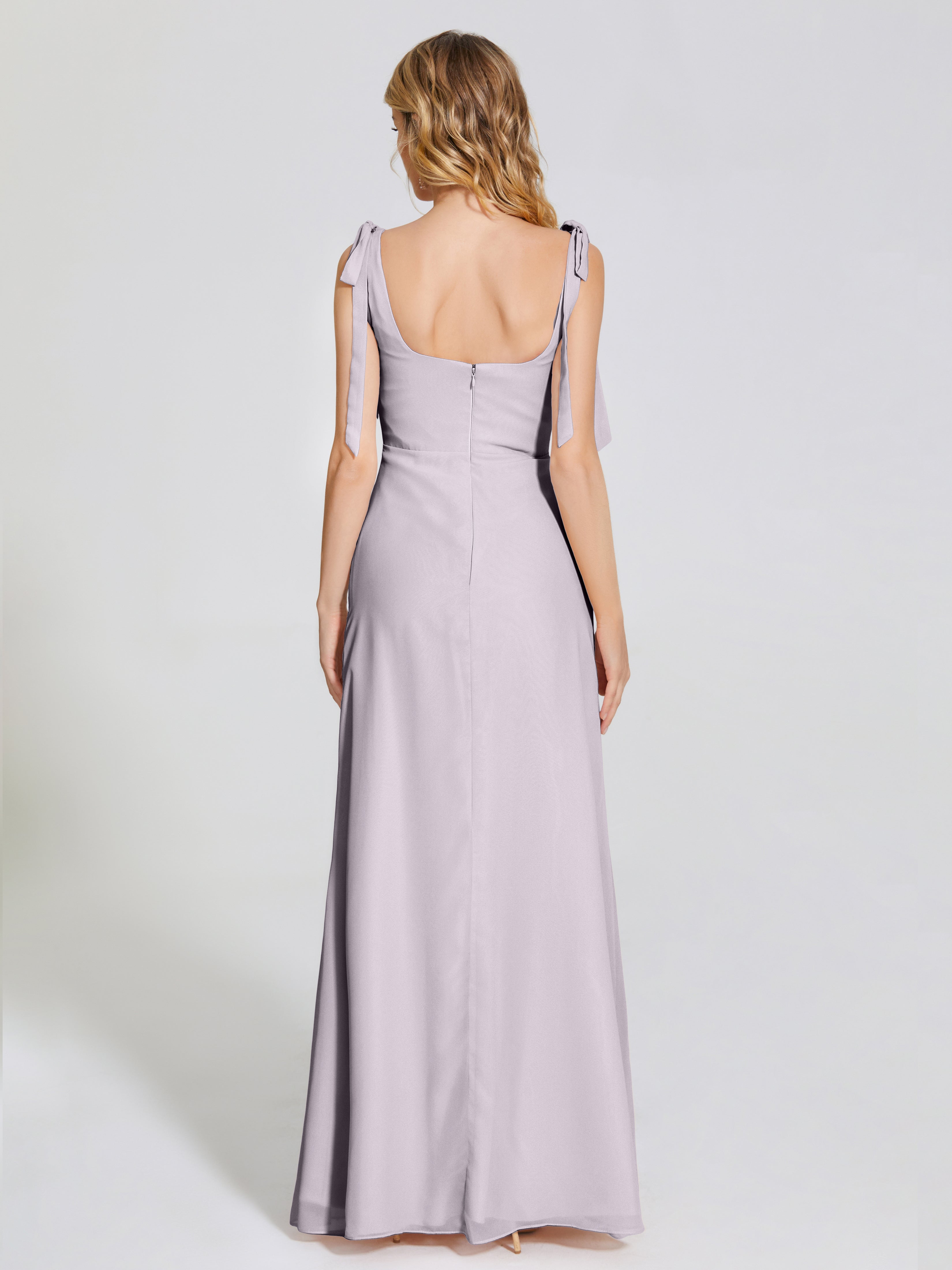 Michelle Detachable Bow-knot Square Bridesmaid Dress