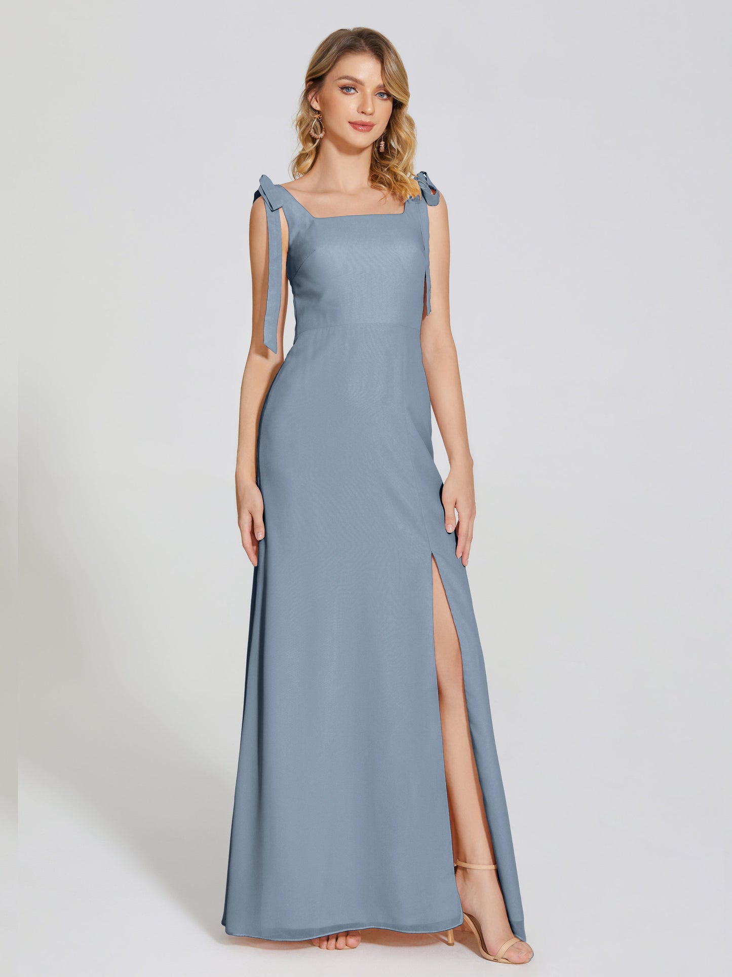 Michelle Detachable Bow-knot Square Bridesmaid Dress