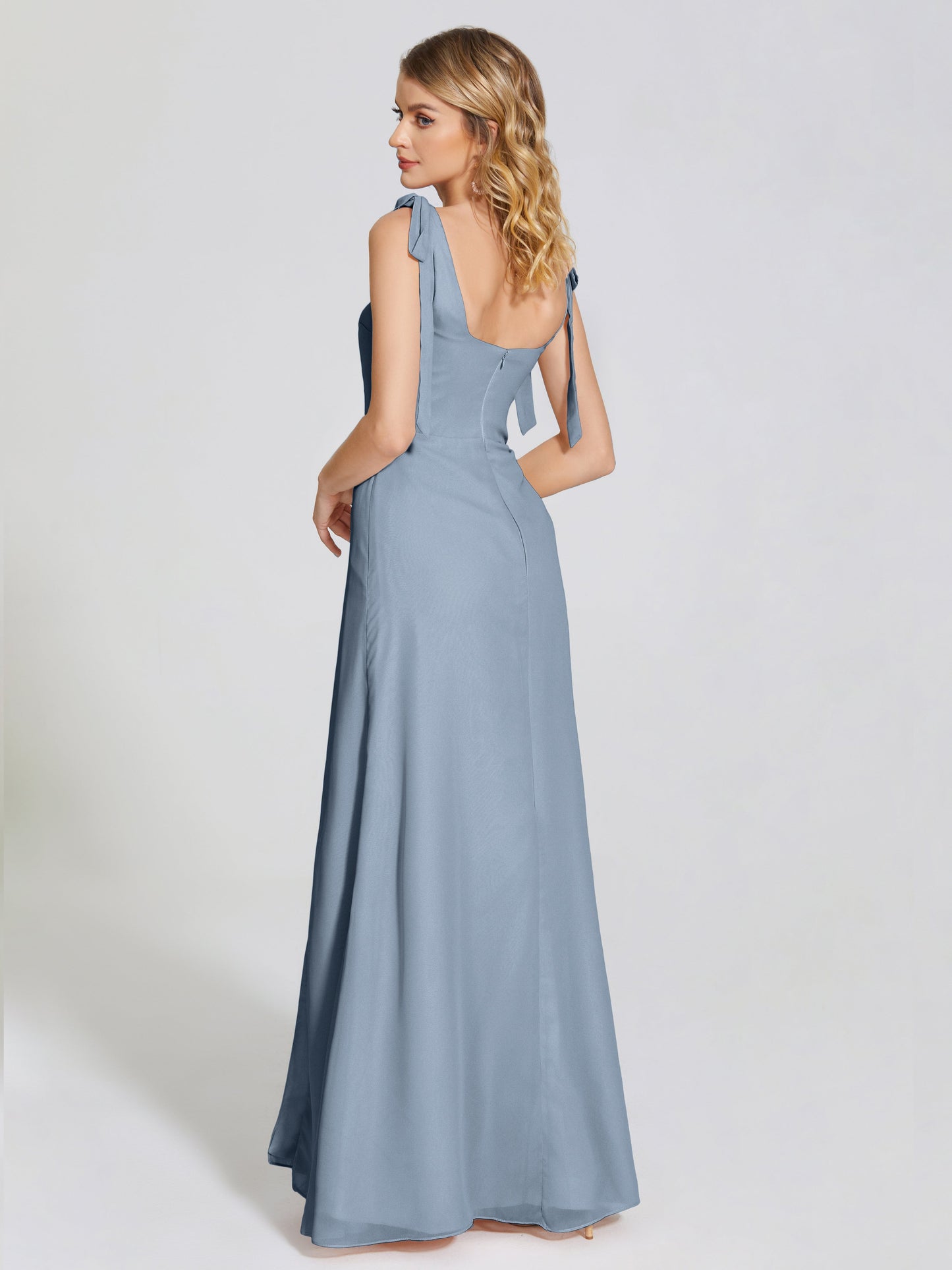 Michelle Detachable Bow-knot Square Bridesmaid Dress