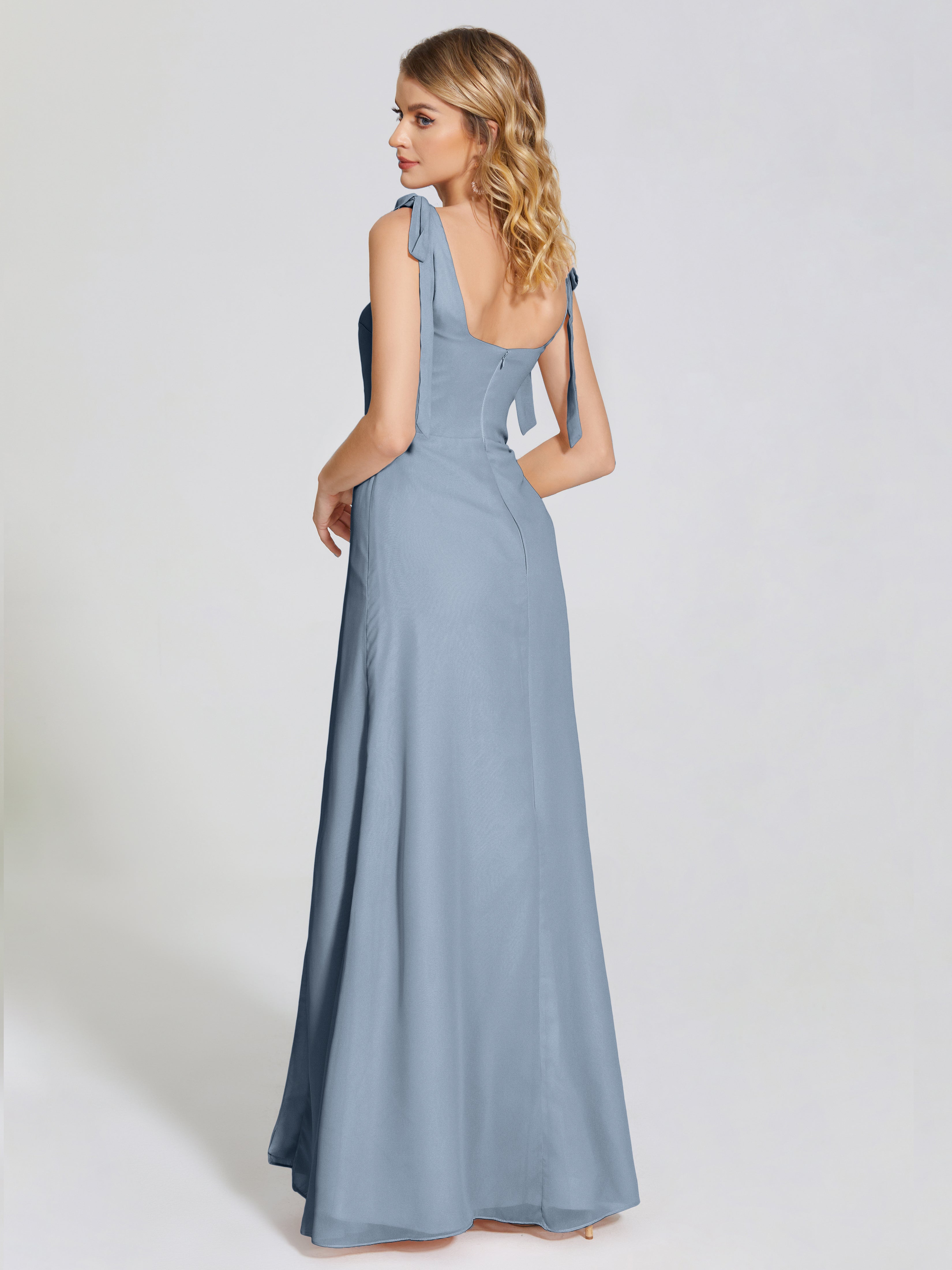 Michelle Detachable Bow-knot Square Bridesmaid Dress