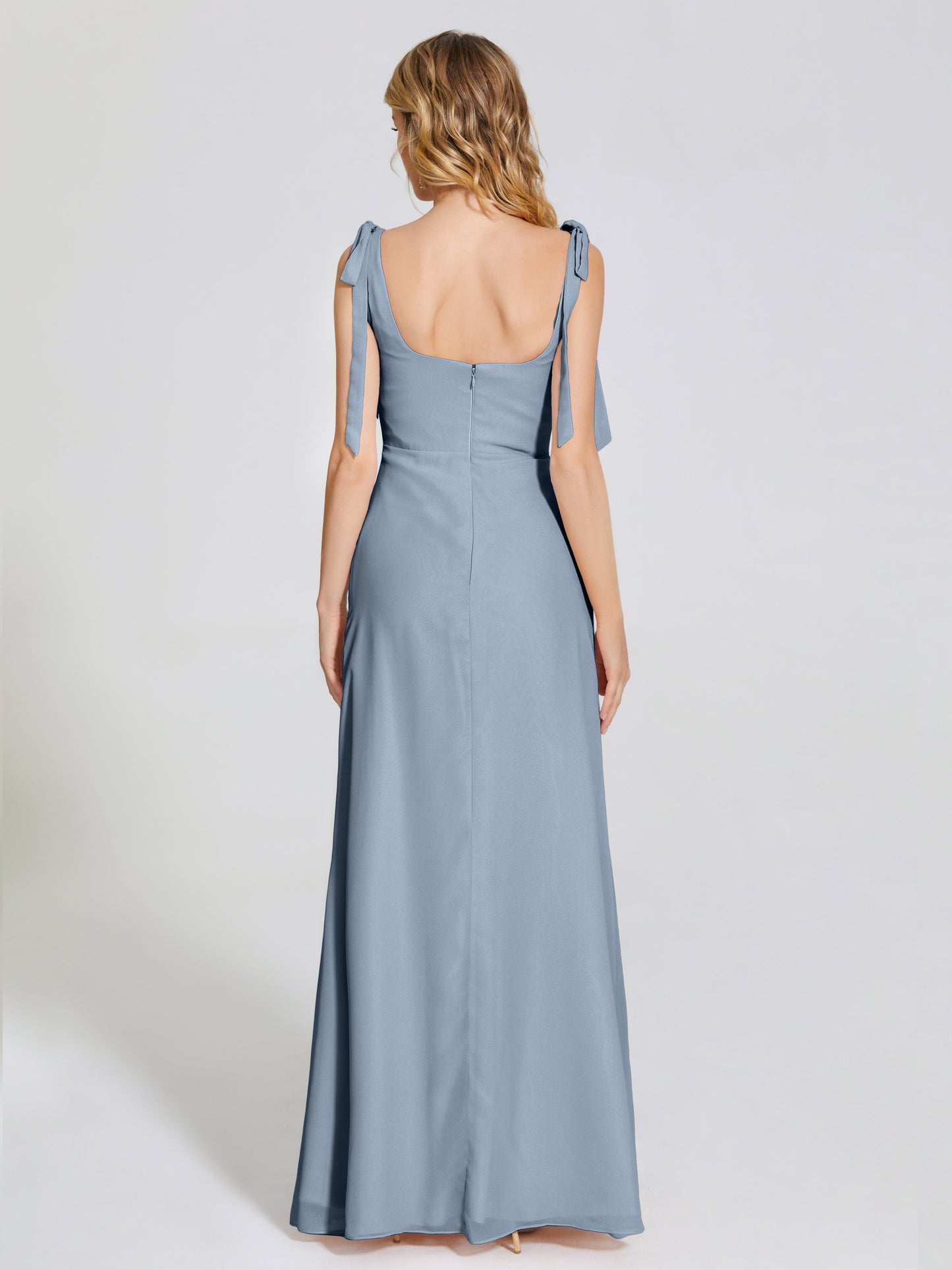 Michelle Detachable Bow-knot Square Bridesmaid Dress