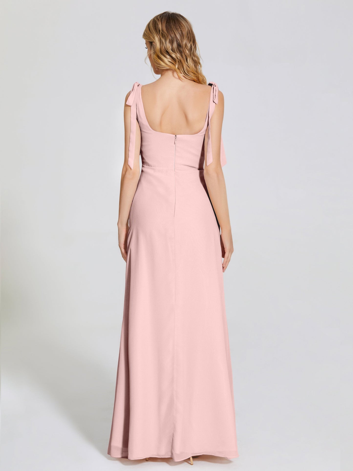 Michelle Detachable Bow-knot Square Bridesmaid Dress
