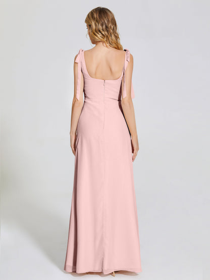 Michelle Detachable Bow-knot Square Bridesmaid Dress
