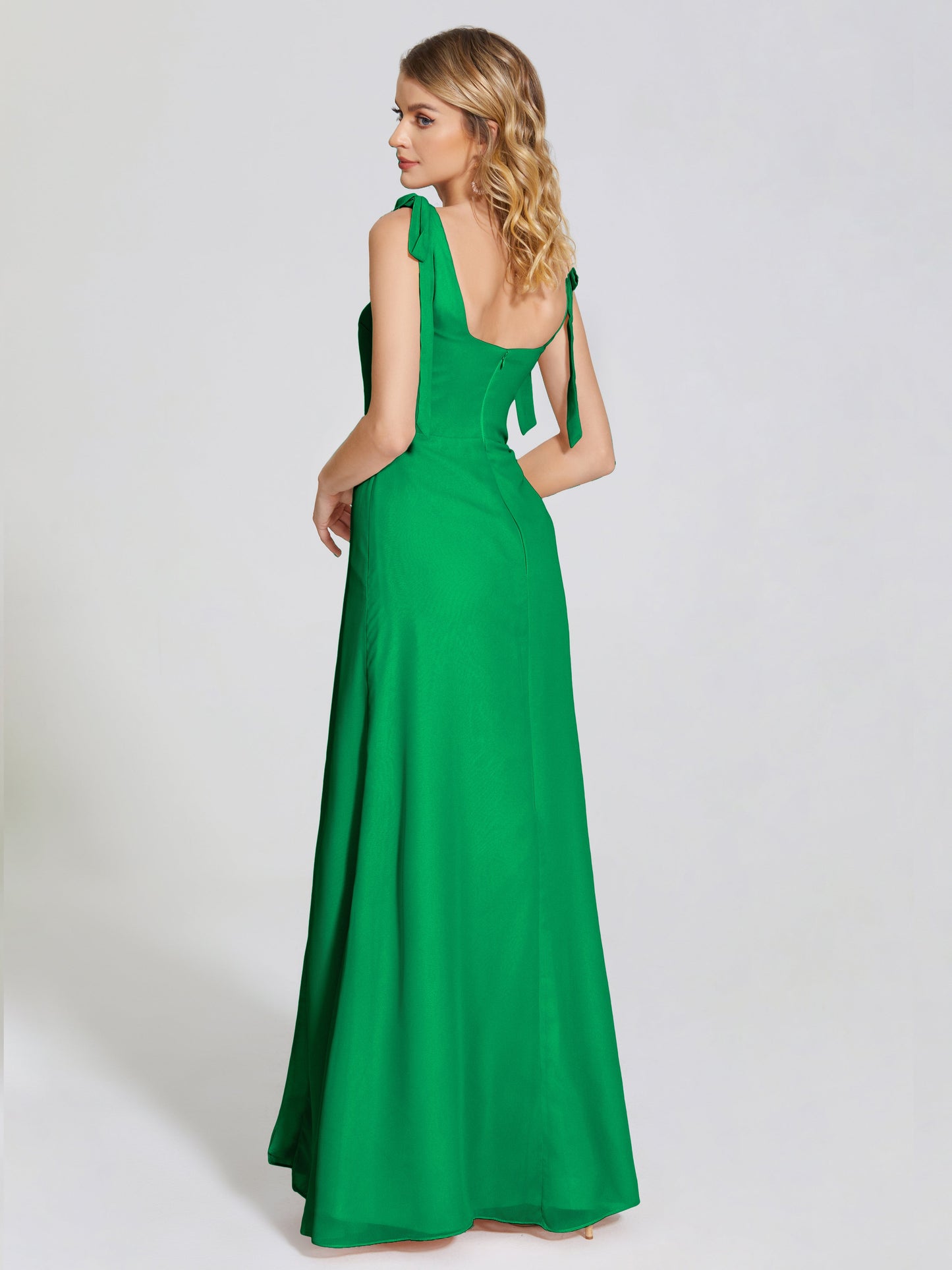 Michelle Detachable Bow-knot Square Bridesmaid Dress