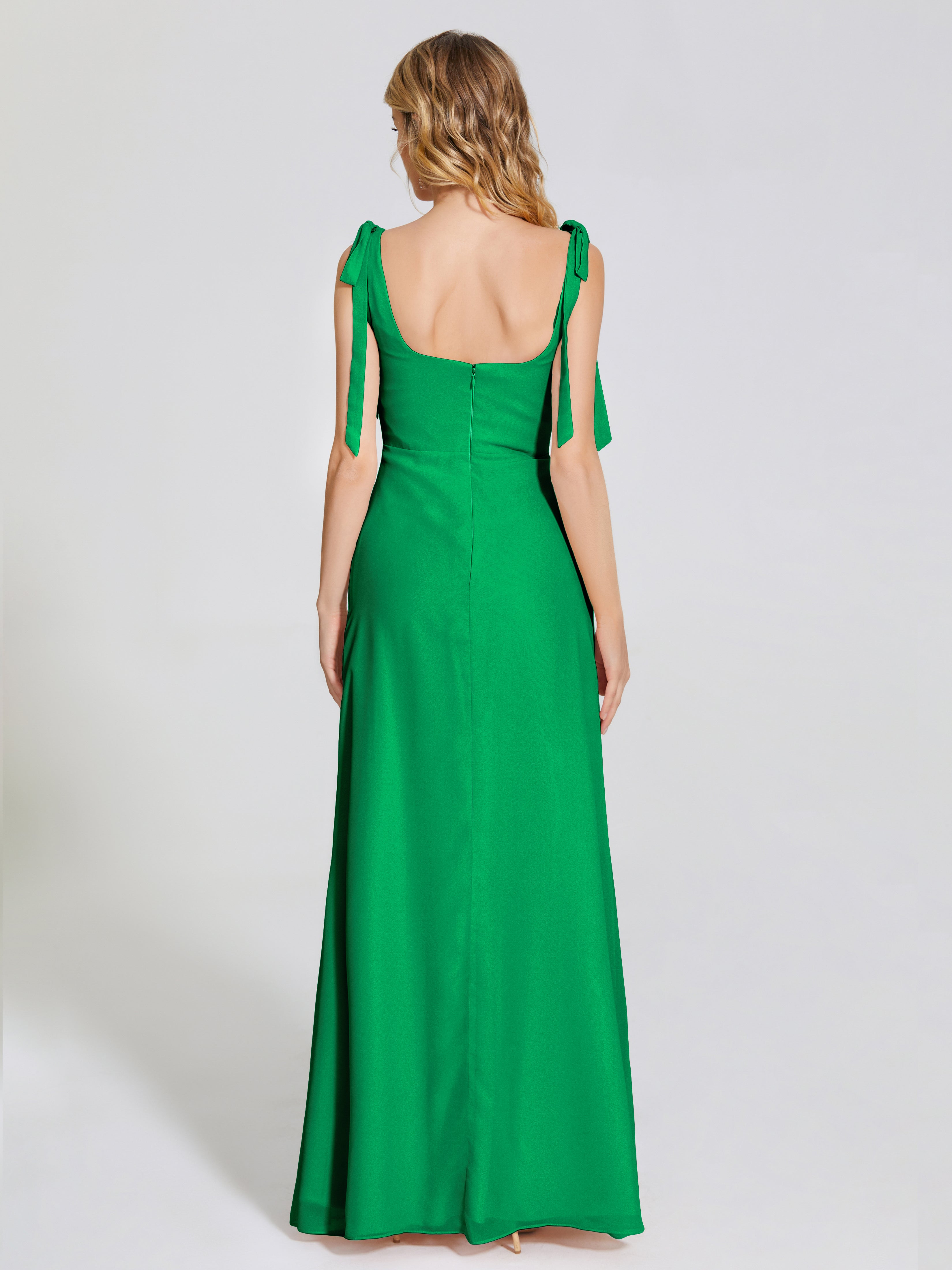 Michelle Detachable Bow-knot Square Bridesmaid Dress