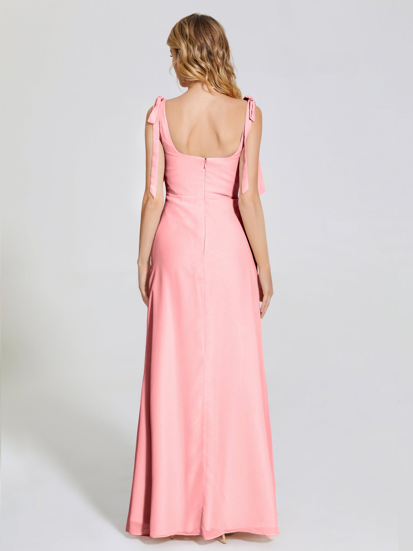 Michelle Detachable Bow-knot Square Bridesmaid Dress