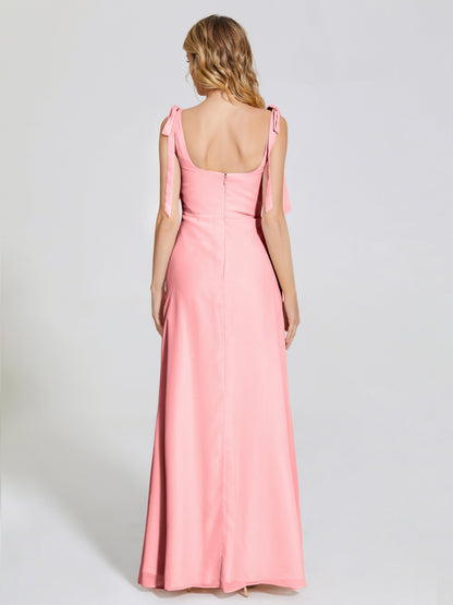 Michelle Detachable Bow-knot Square Bridesmaid Dress