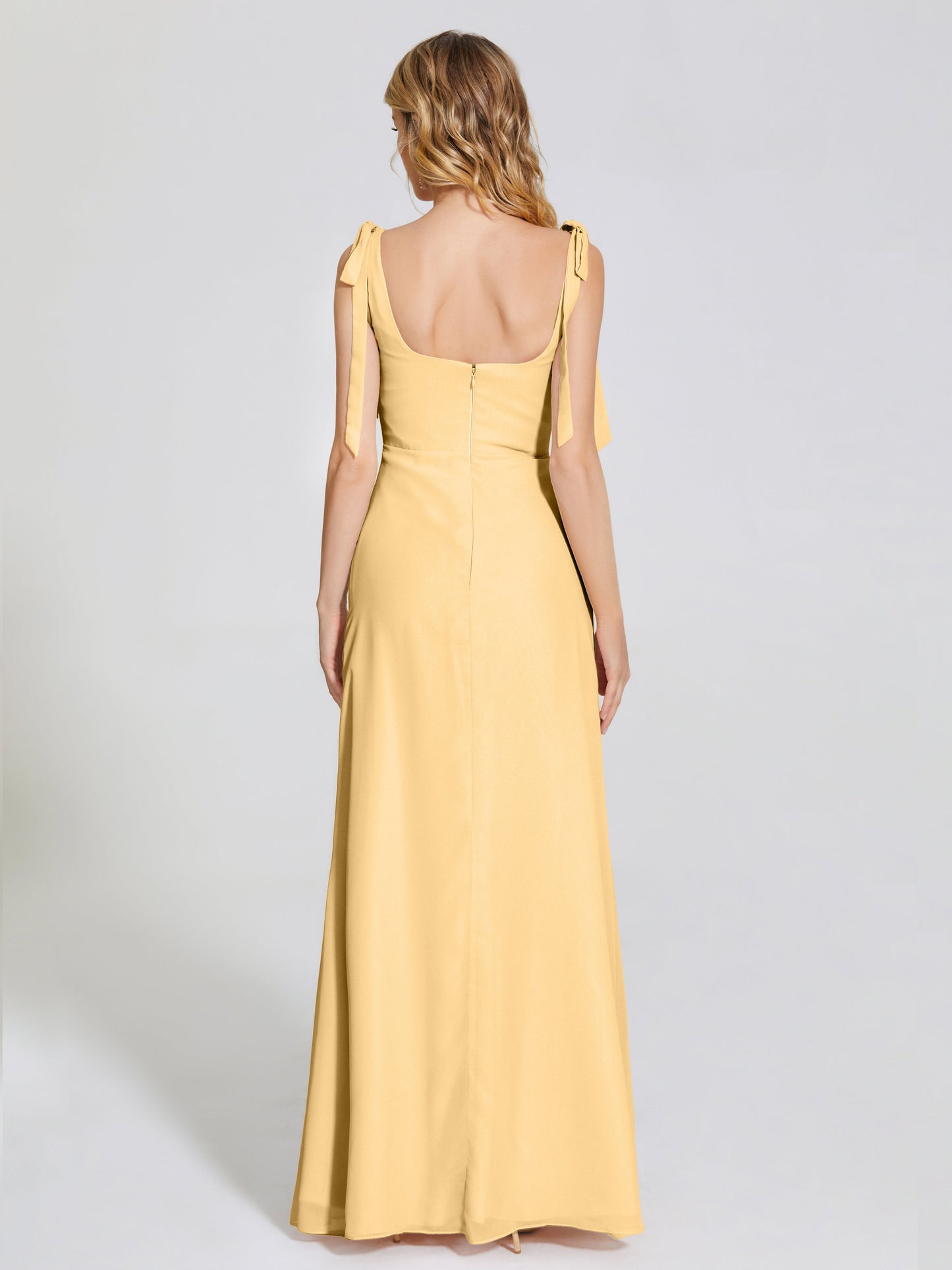 Michelle Detachable Bow-knot Square Bridesmaid Dress