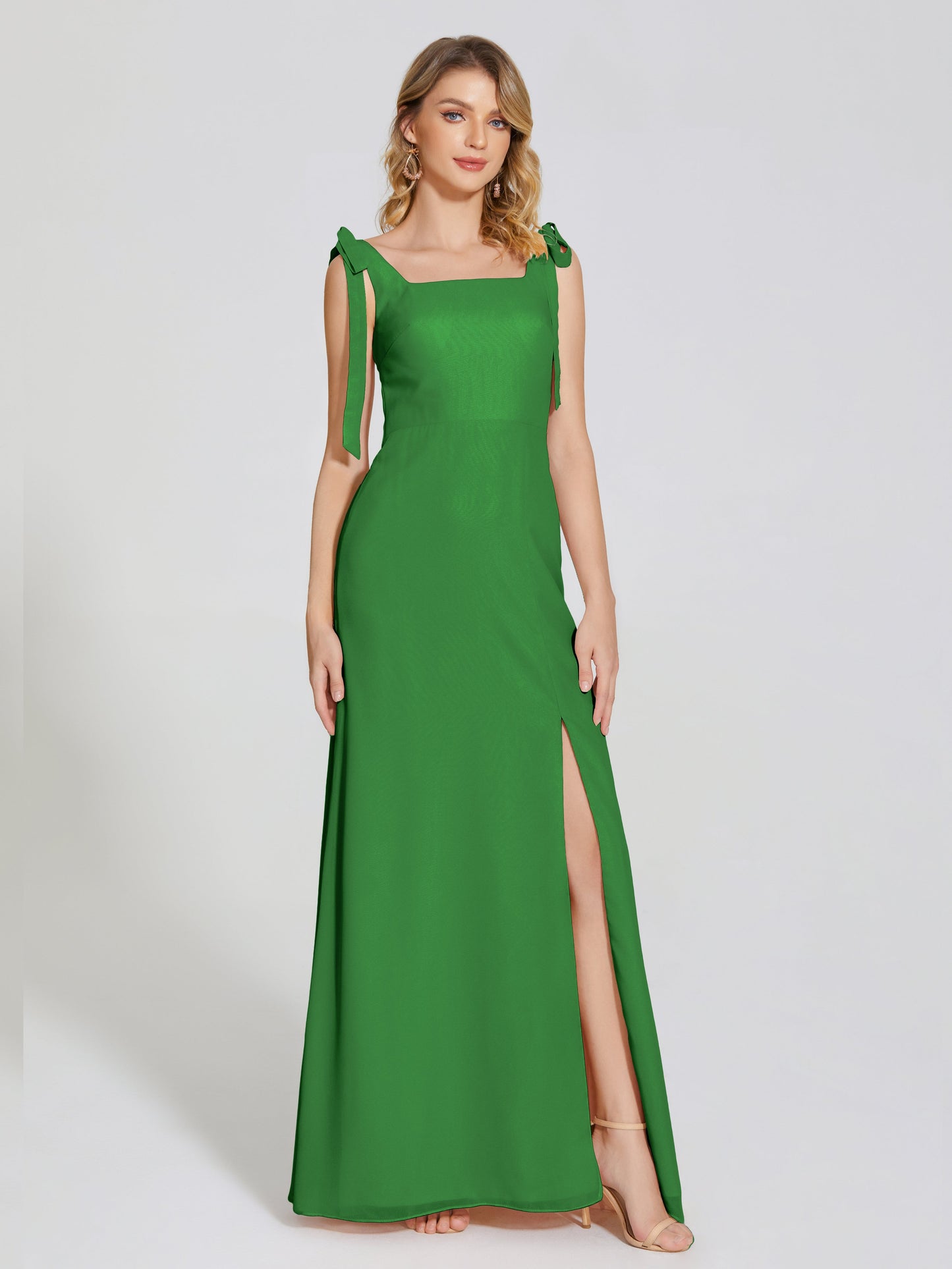 Michelle Detachable Bow-knot Square Bridesmaid Dress