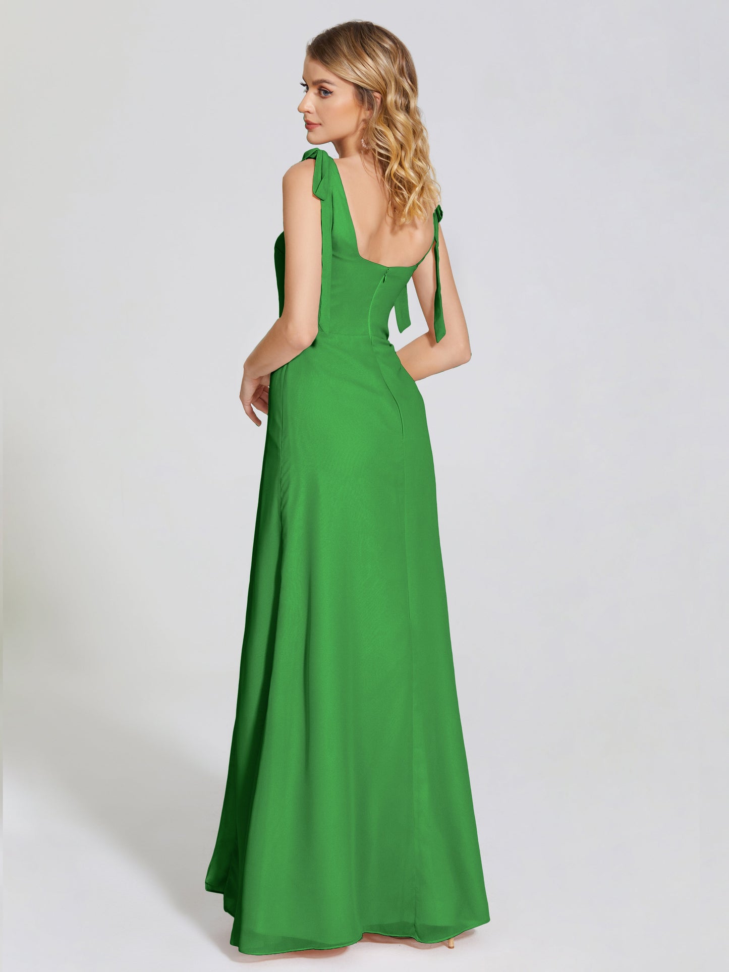 Michelle Detachable Bow-knot Square Bridesmaid Dress