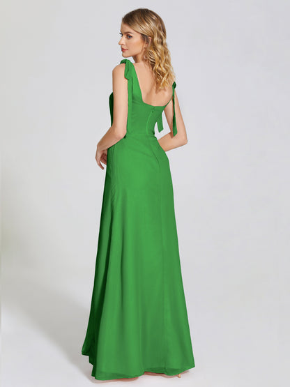 Michelle Detachable Bow-knot Square Bridesmaid Dress