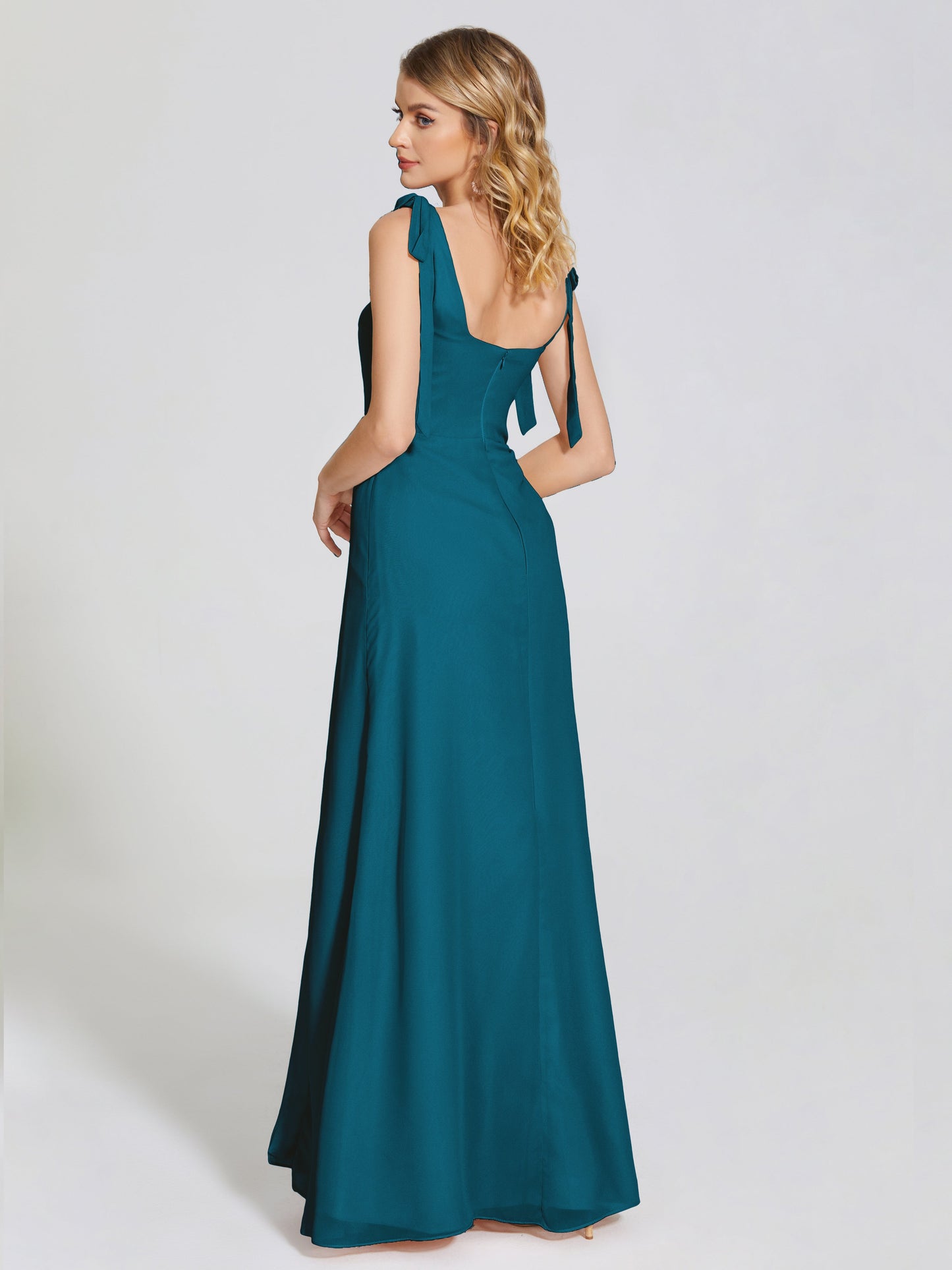 Michelle Detachable Bow-knot Square Bridesmaid Dress