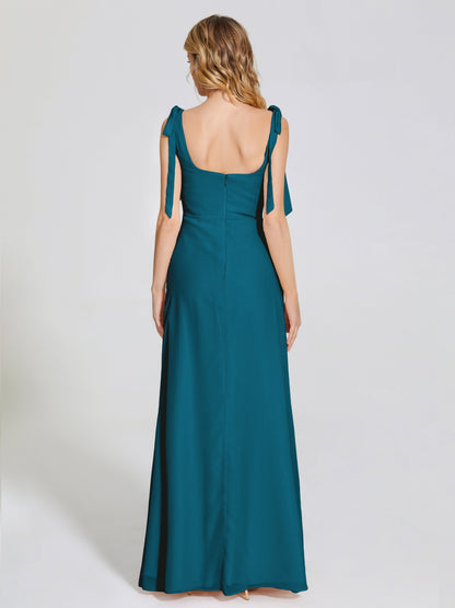 Michelle Detachable Bow-knot Square Bridesmaid Dress