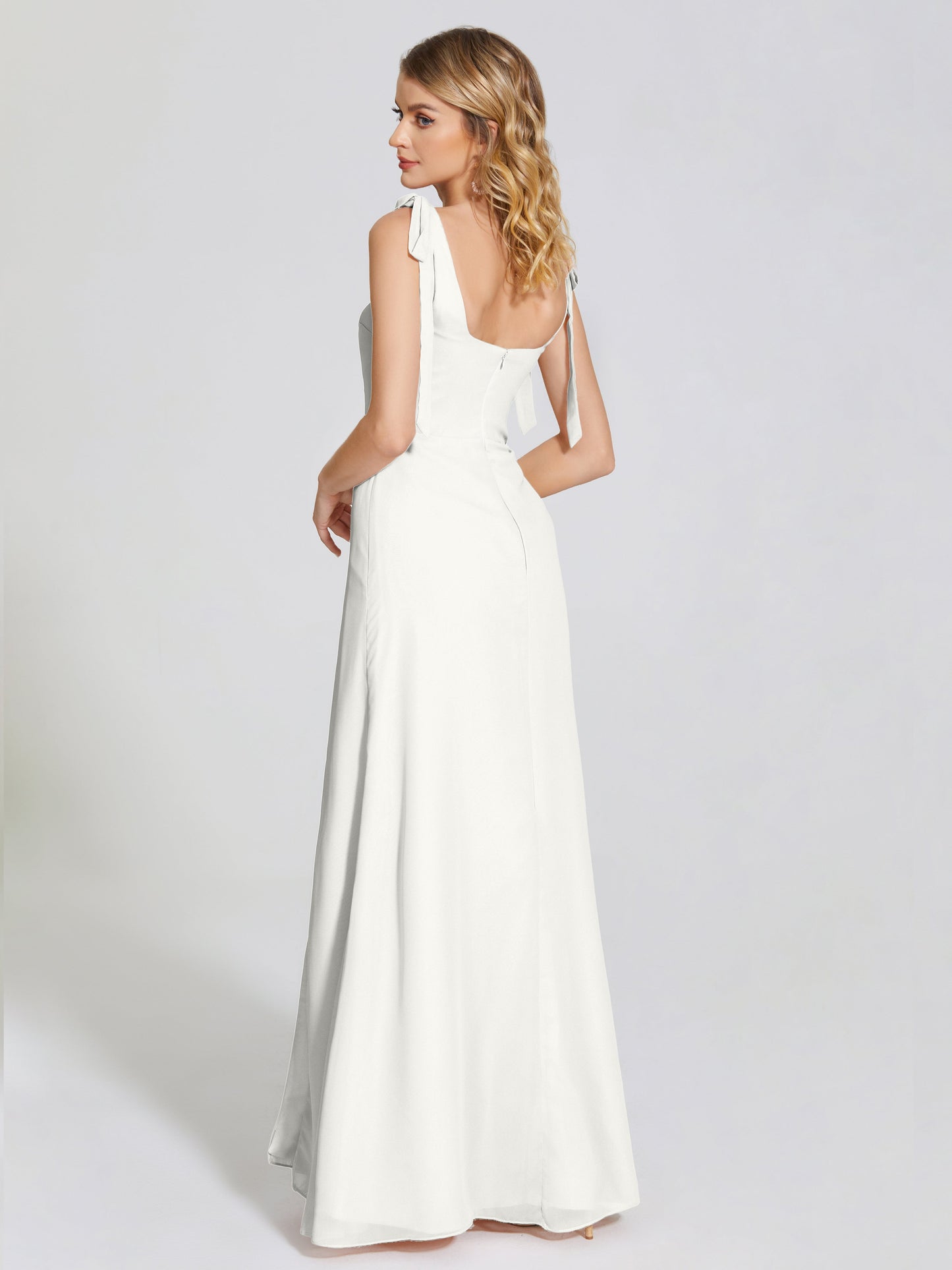 Michelle Detachable Bow-knot Square Bridesmaid Dress