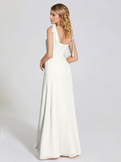 Michelle Detachable Bow-knot Square Bridesmaid Dress