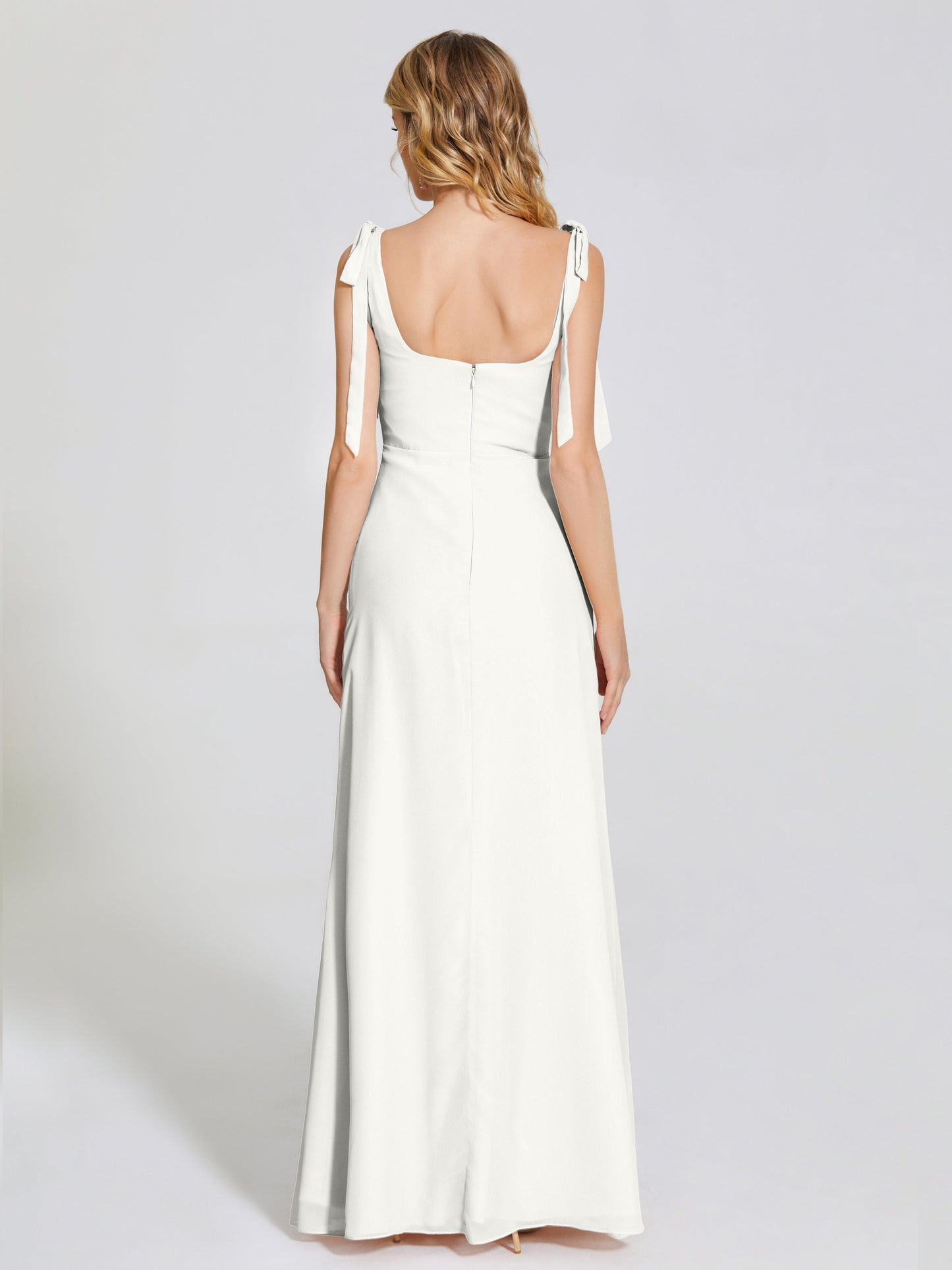 Michelle Detachable Bow-knot Square Bridesmaid Dress
