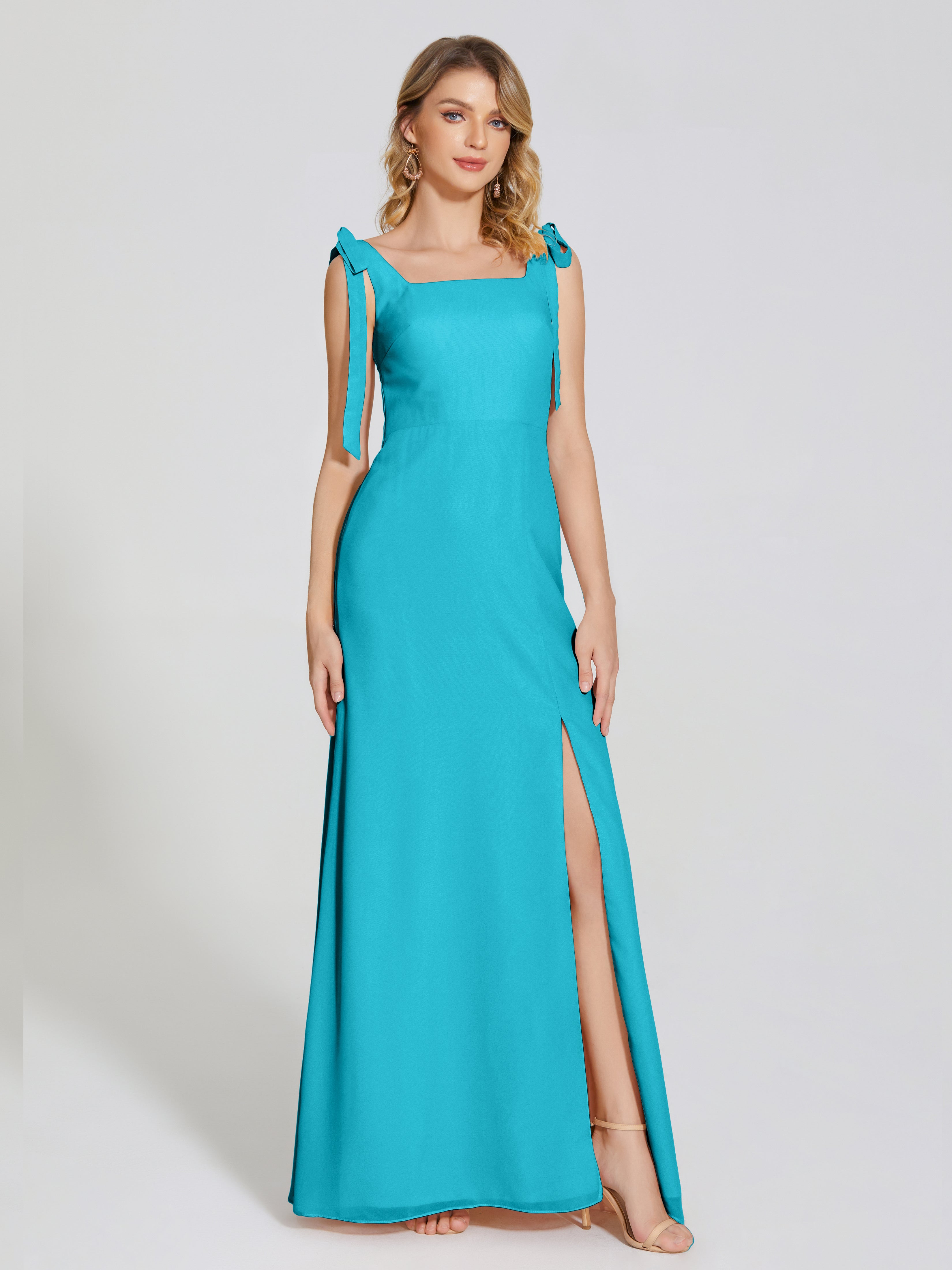 Michelle Detachable Bow-knot Square Bridesmaid Dress