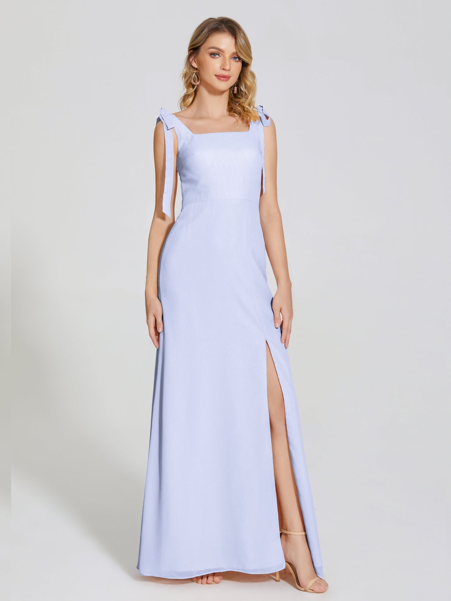 Michelle Detachable Bow-knot Square Bridesmaid Dress