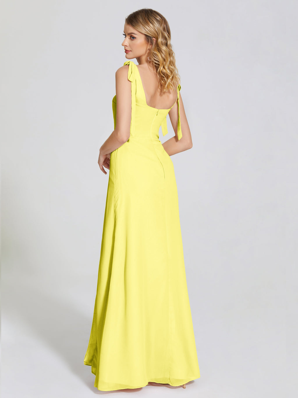Michelle Detachable Bow-knot Square Bridesmaid Dress