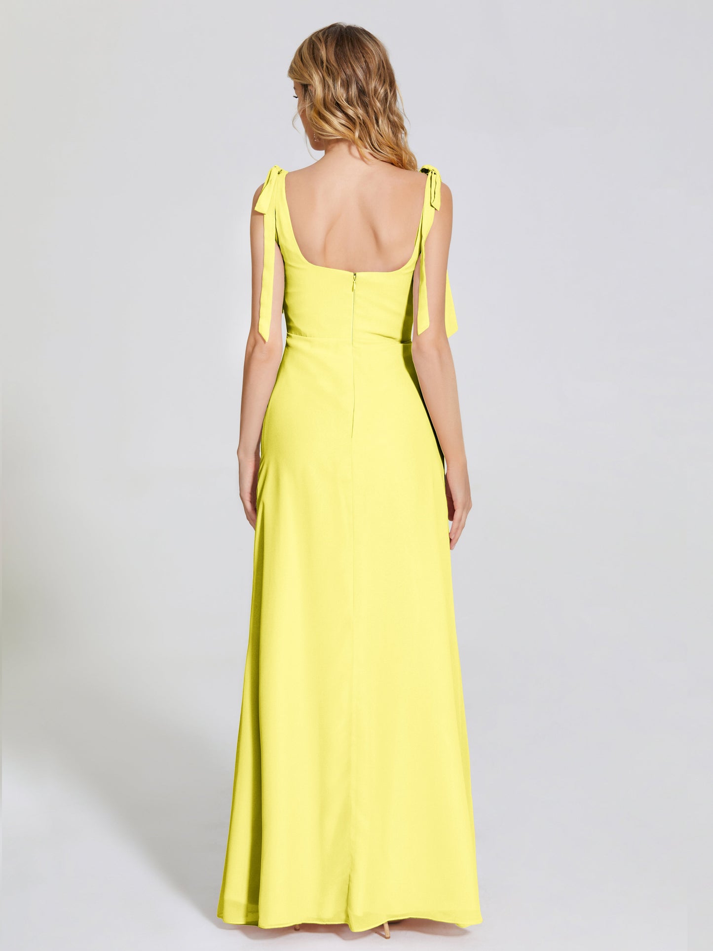 Michelle Detachable Bow-knot Square Bridesmaid Dress
