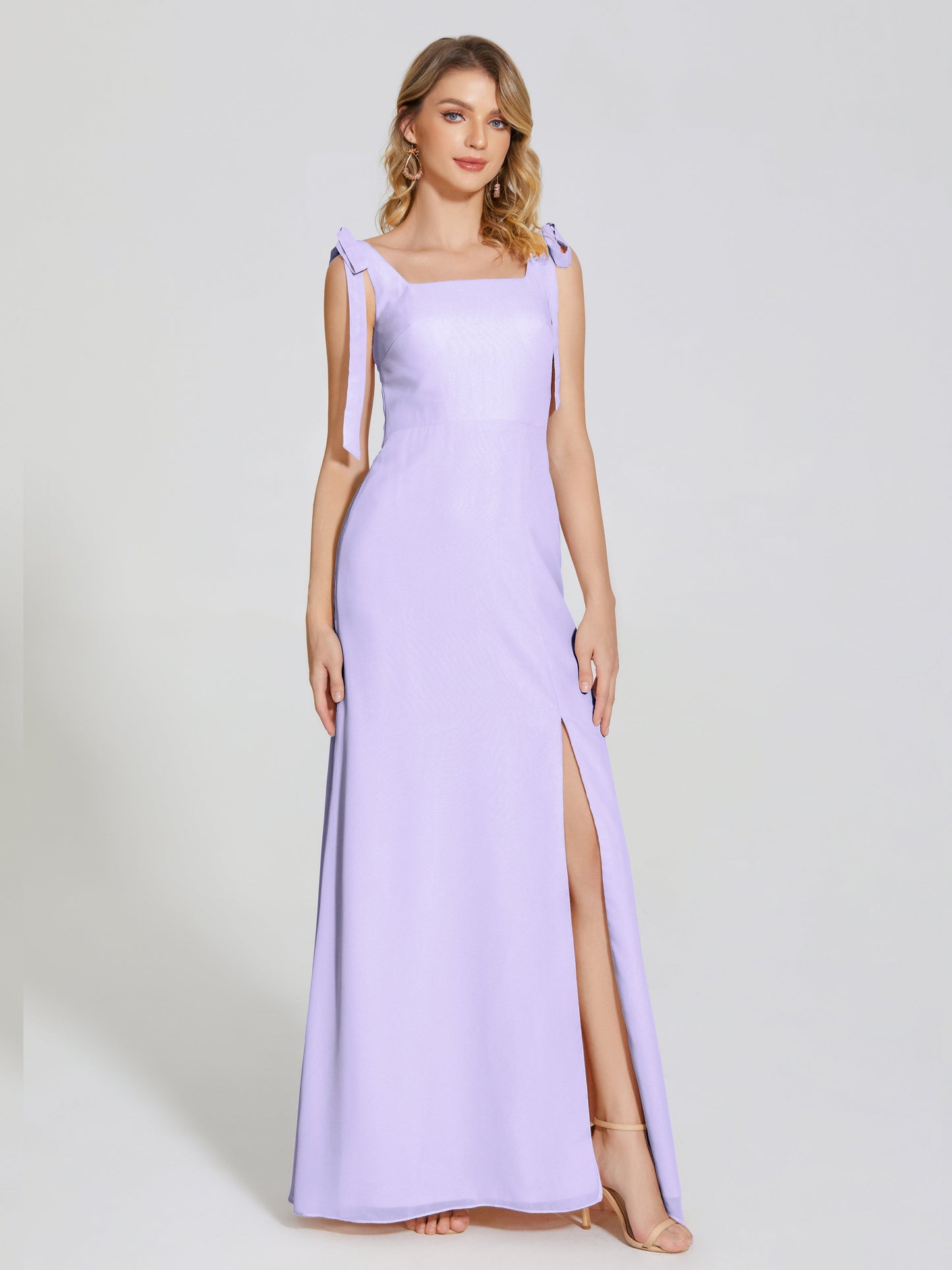 Michelle Detachable Bow-knot Square Bridesmaid Dress