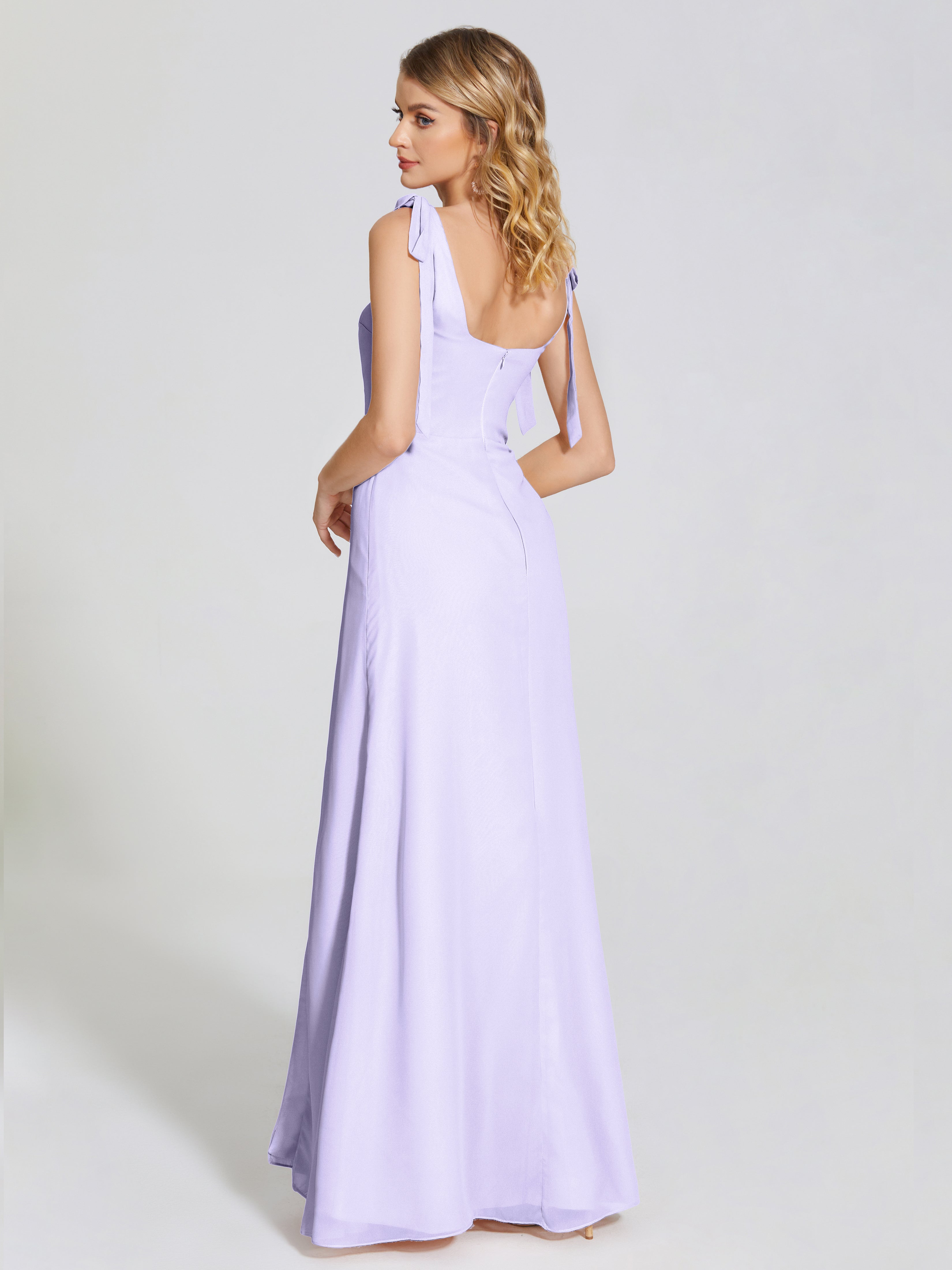 Michelle Detachable Bow-knot Square Bridesmaid Dress