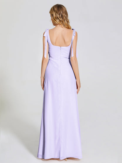 Michelle Detachable Bow-knot Square Bridesmaid Dress