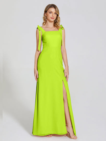 Michelle Detachable Bow-knot Square Bridesmaid Dress