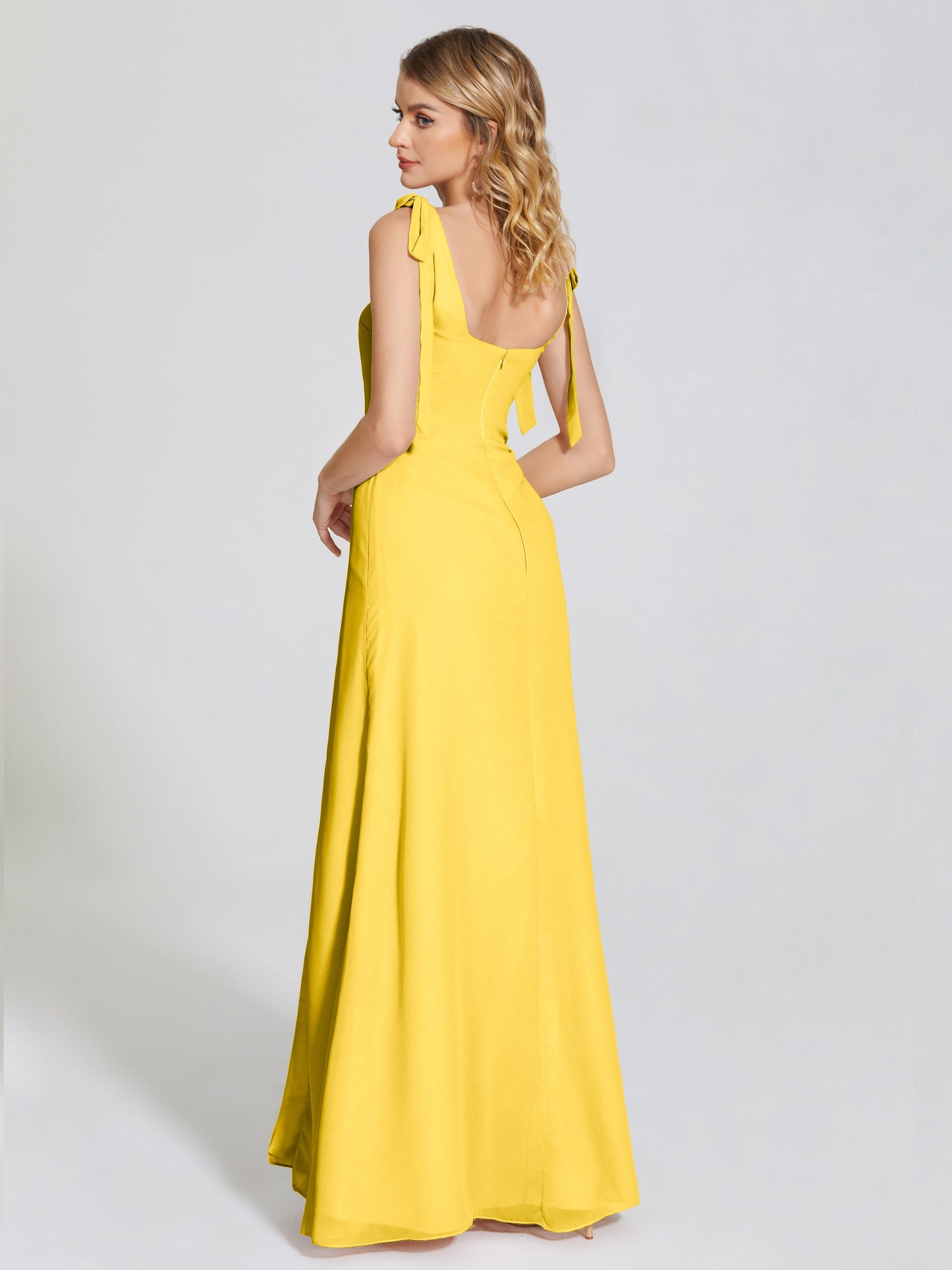 Michelle Detachable Bow-knot Square Bridesmaid Dress