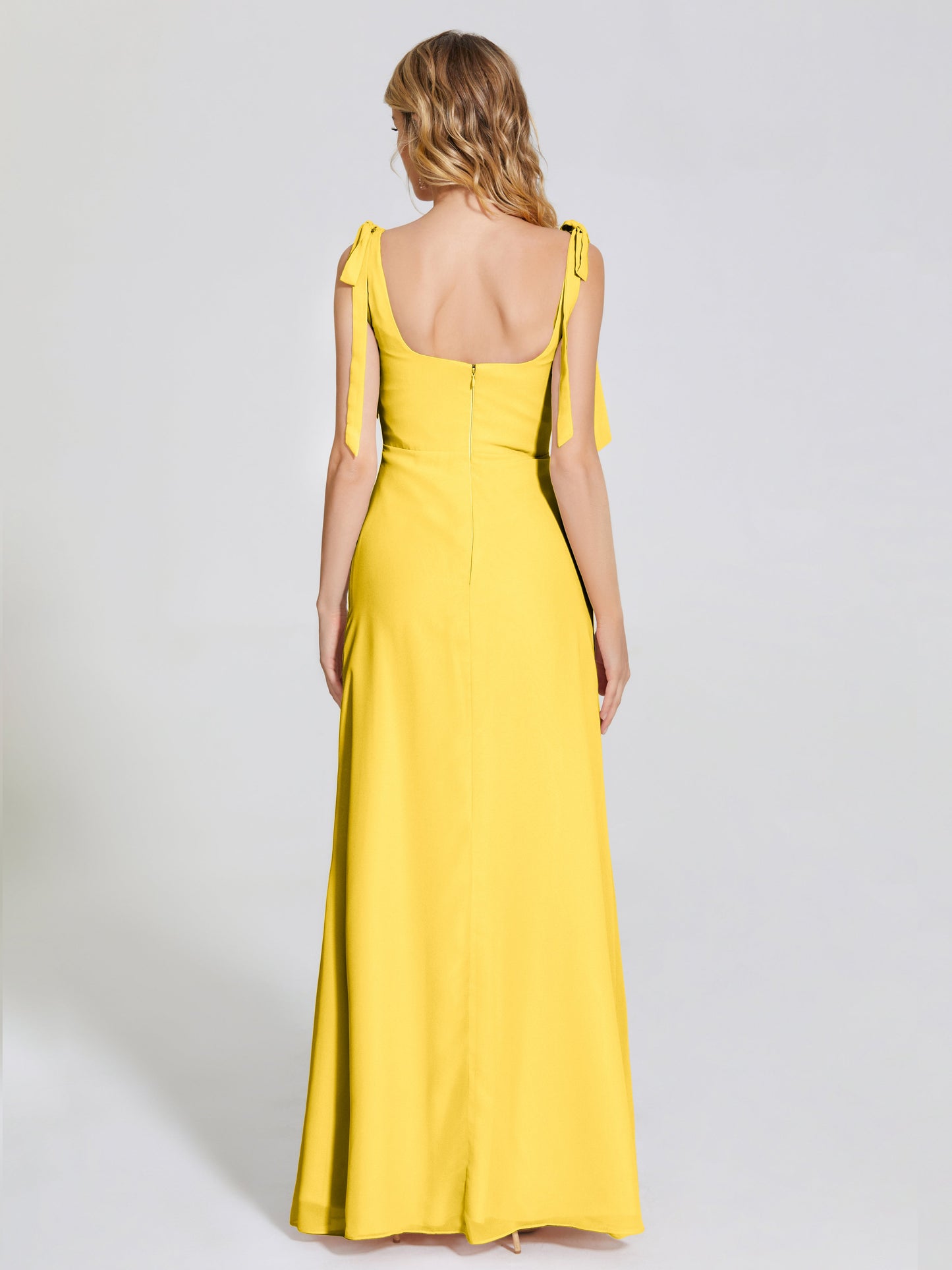 Michelle Detachable Bow-knot Square Bridesmaid Dress