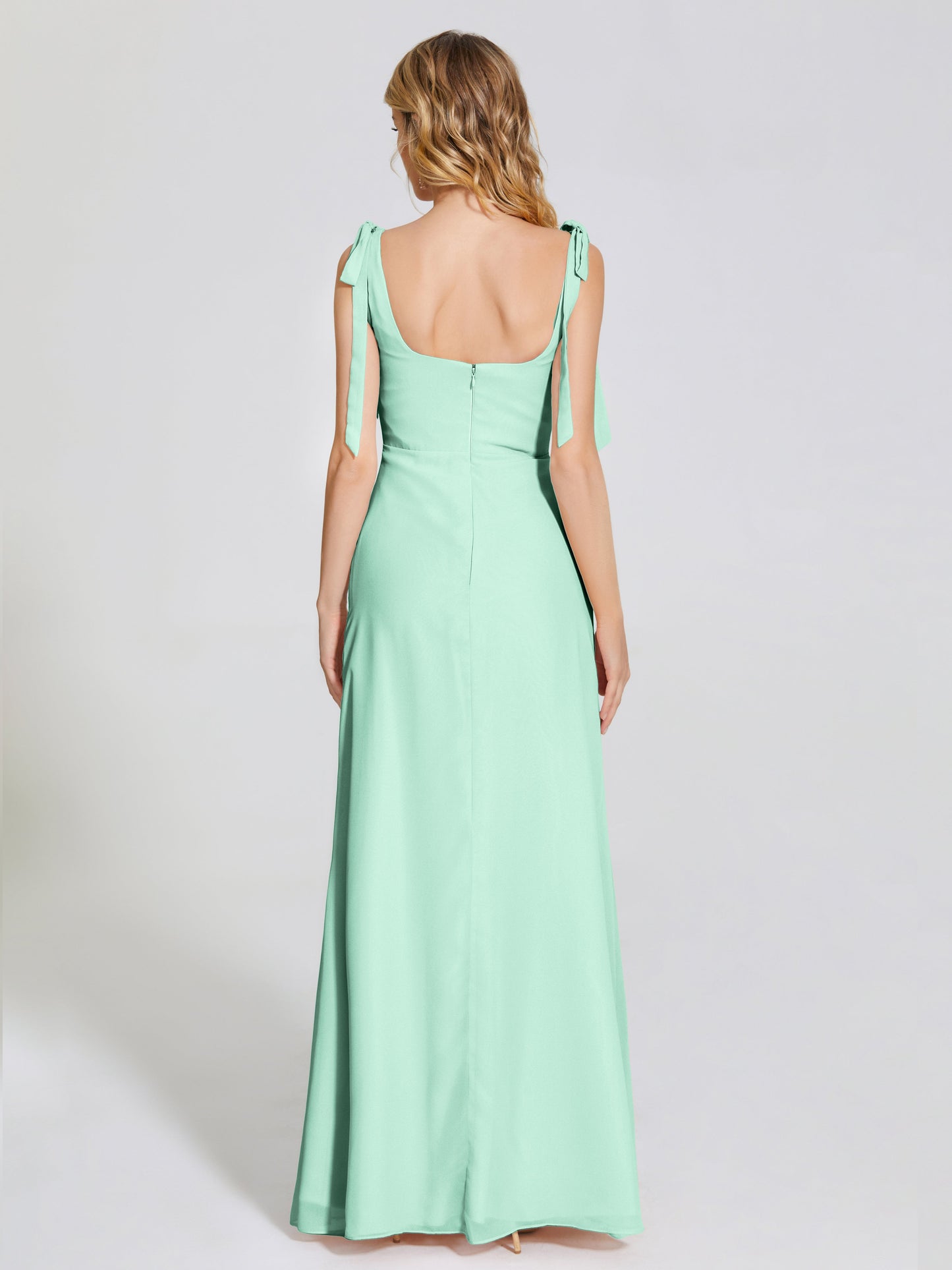 Michelle Detachable Bow-knot Square Bridesmaid Dress