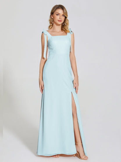 Michelle Detachable Bow-knot Square Bridesmaid Dress