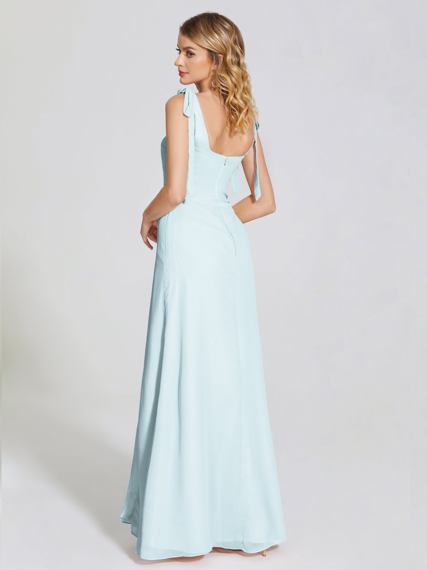 Michelle Detachable Bow-knot Square Bridesmaid Dress