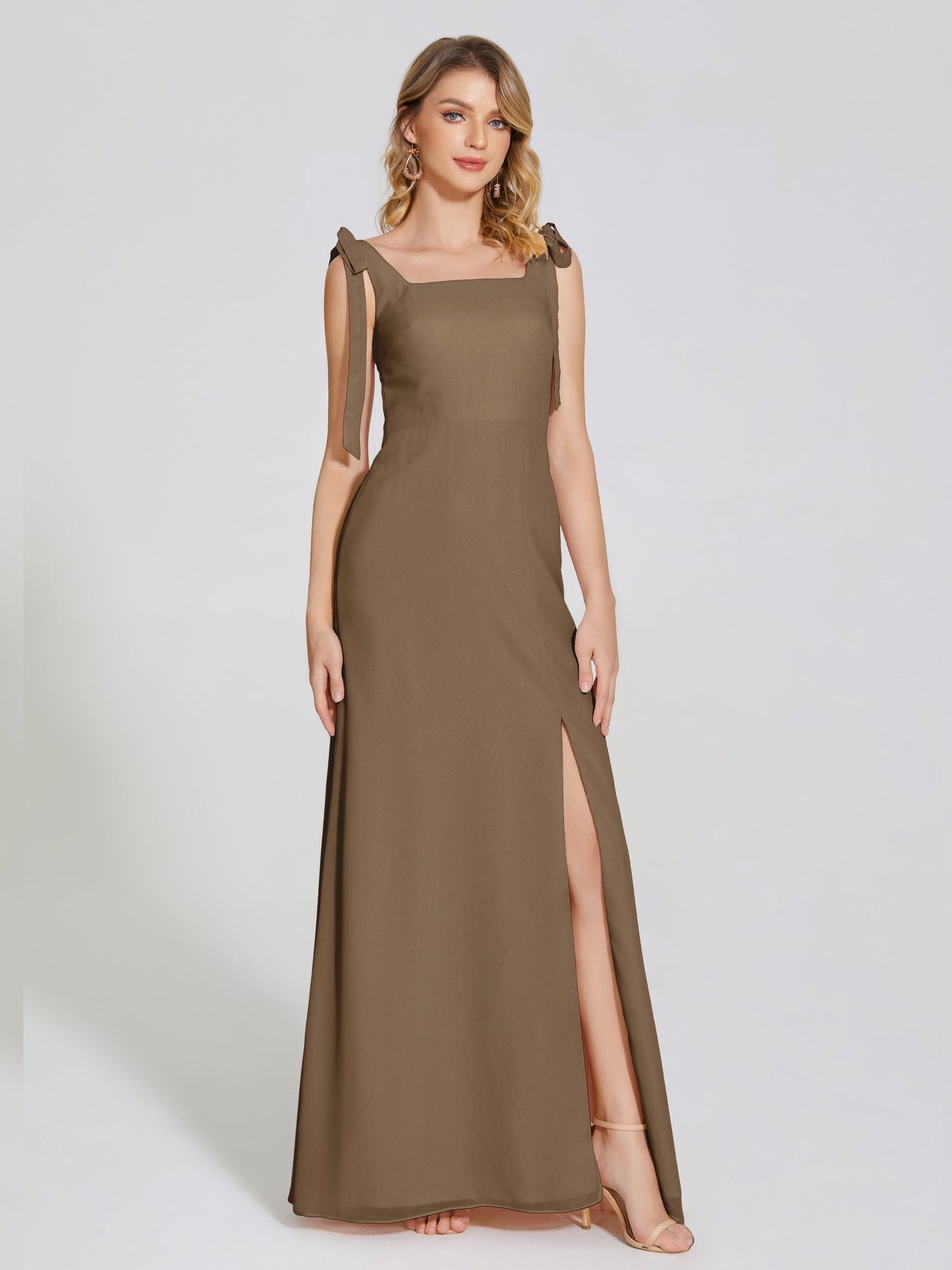 Michelle Detachable Bow-knot Square Bridesmaid Dress