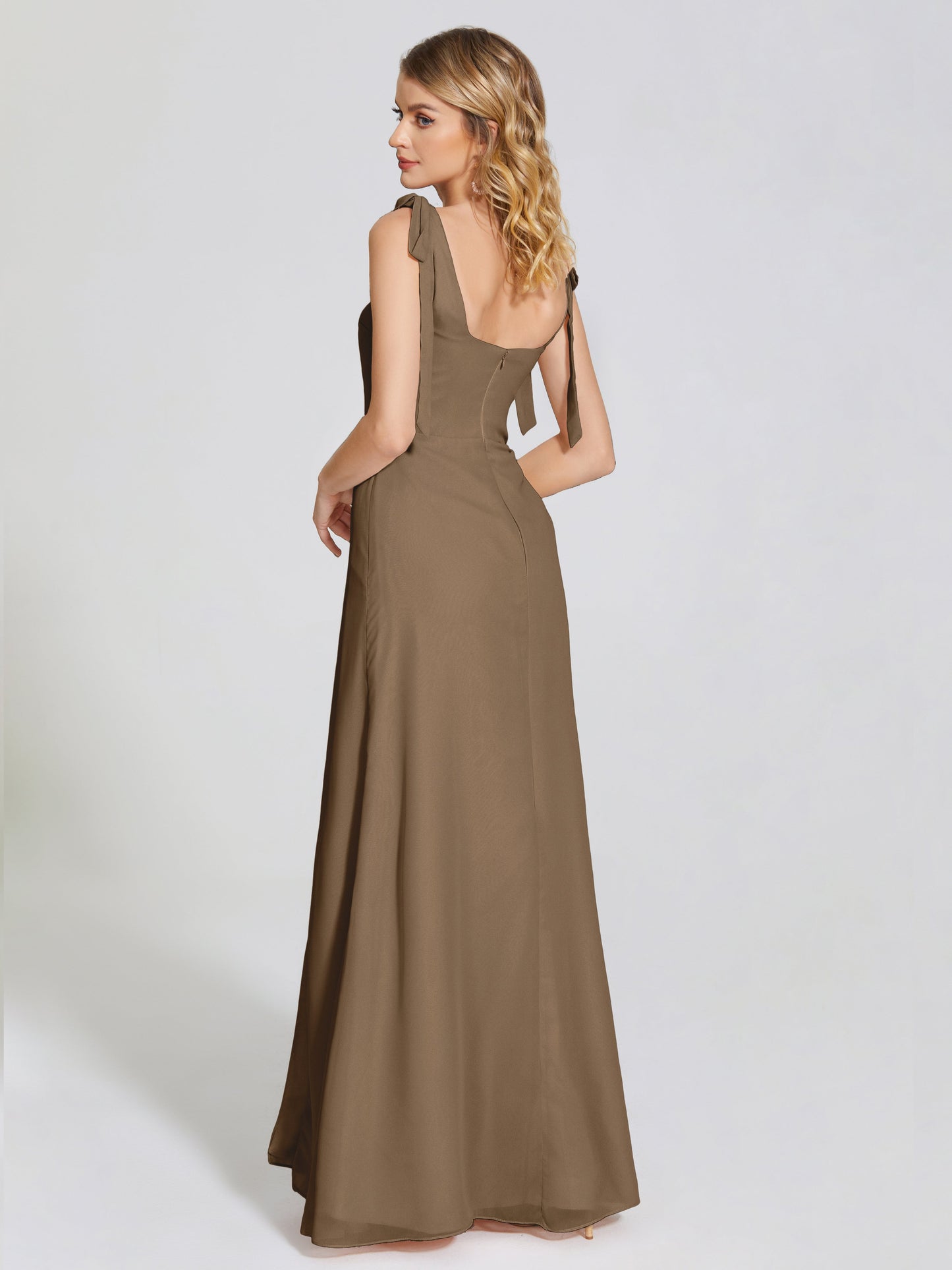 Michelle Detachable Bow-knot Square Bridesmaid Dress