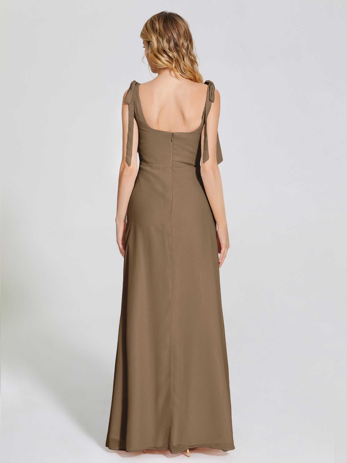 Michelle Detachable Bow-knot Square Bridesmaid Dress