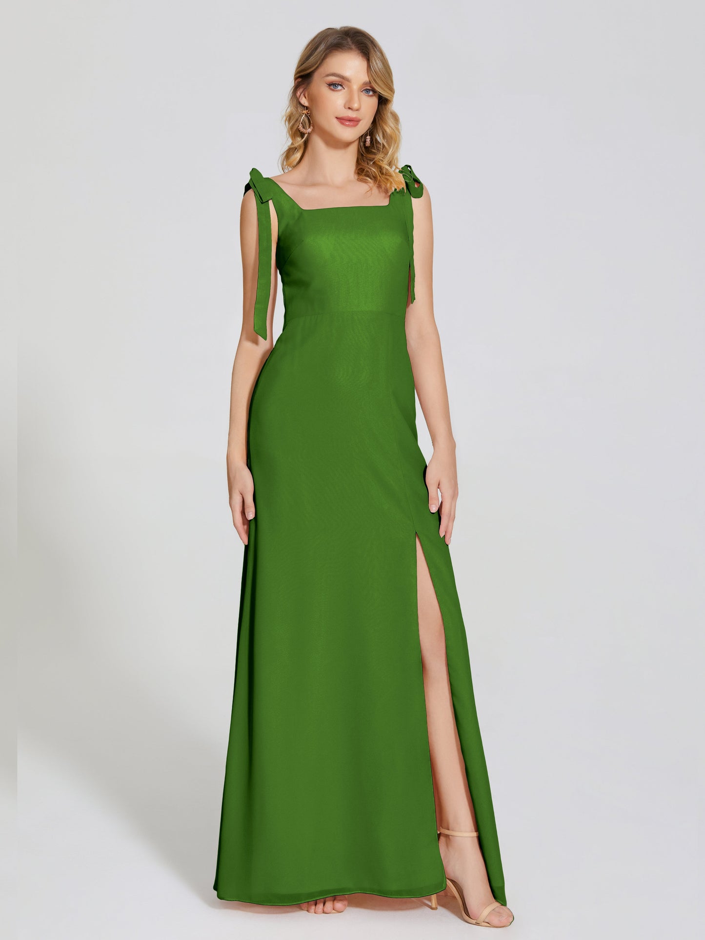 Michelle Detachable Bow-knot Square Bridesmaid Dress