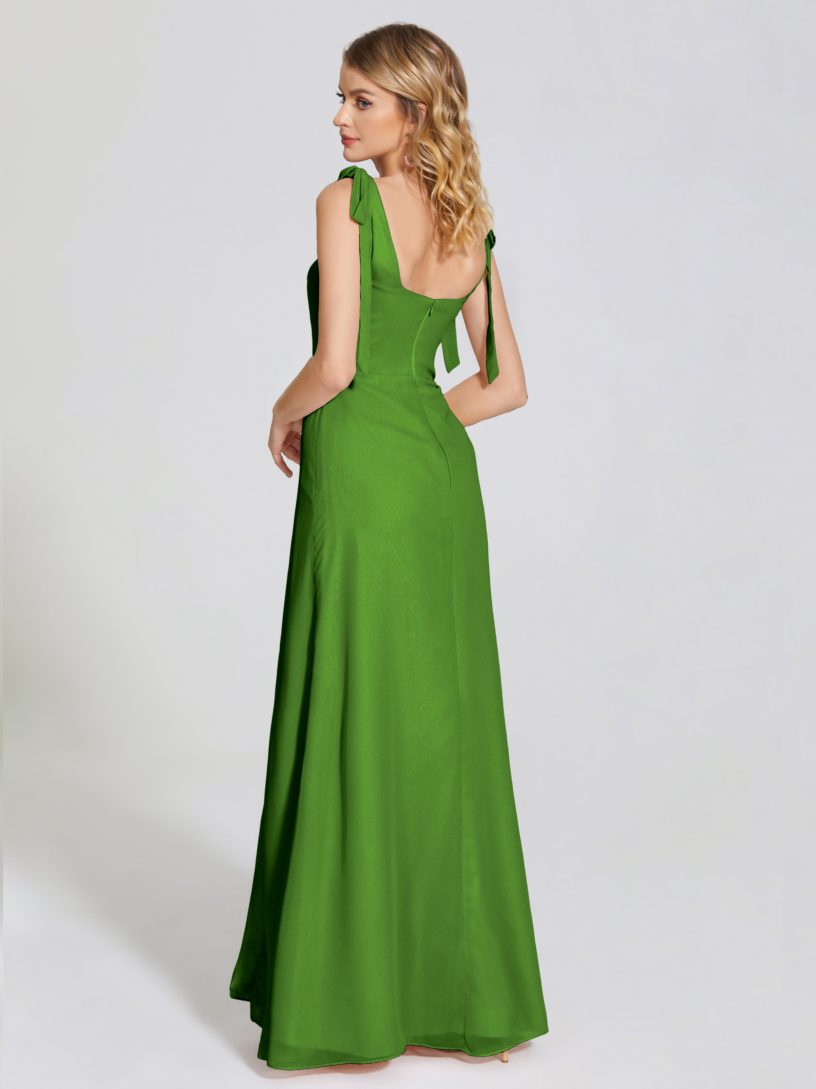 Michelle Detachable Bow-knot Square Bridesmaid Dress