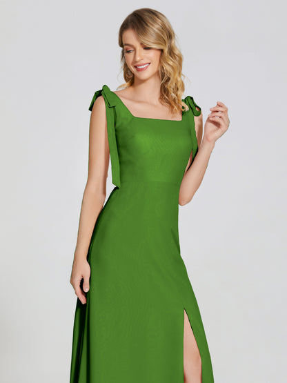 Michelle Detachable Bow-knot Square Bridesmaid Dress