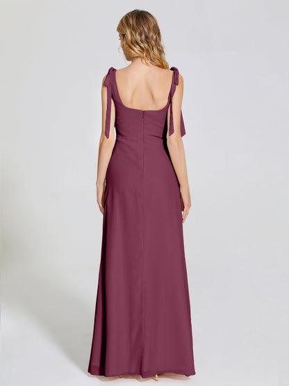 Michelle Detachable Bow-knot Square Bridesmaid Dress