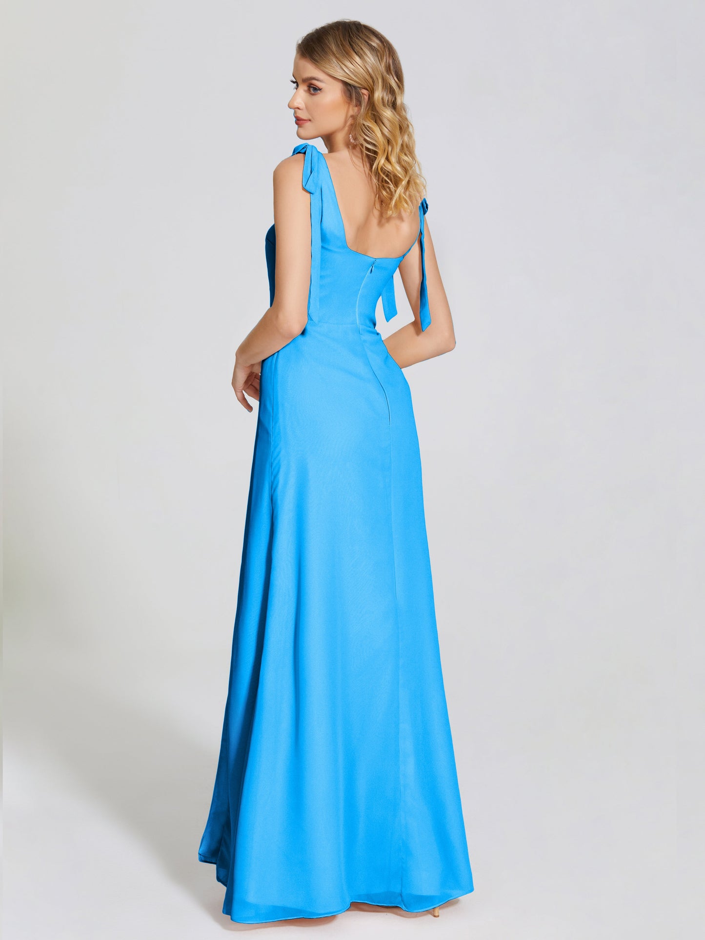 Michelle Detachable Bow-knot Square Bridesmaid Dress