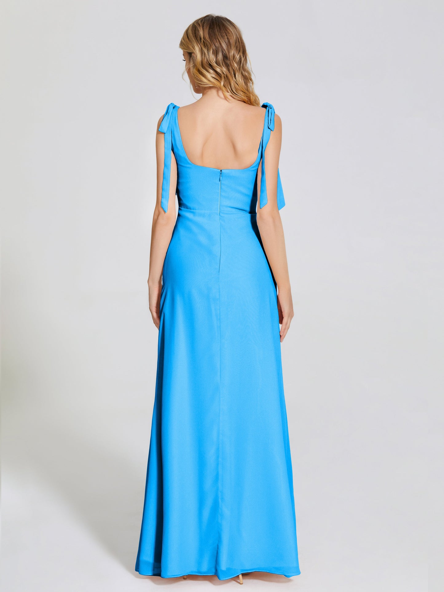 Michelle Detachable Bow-knot Square Bridesmaid Dress