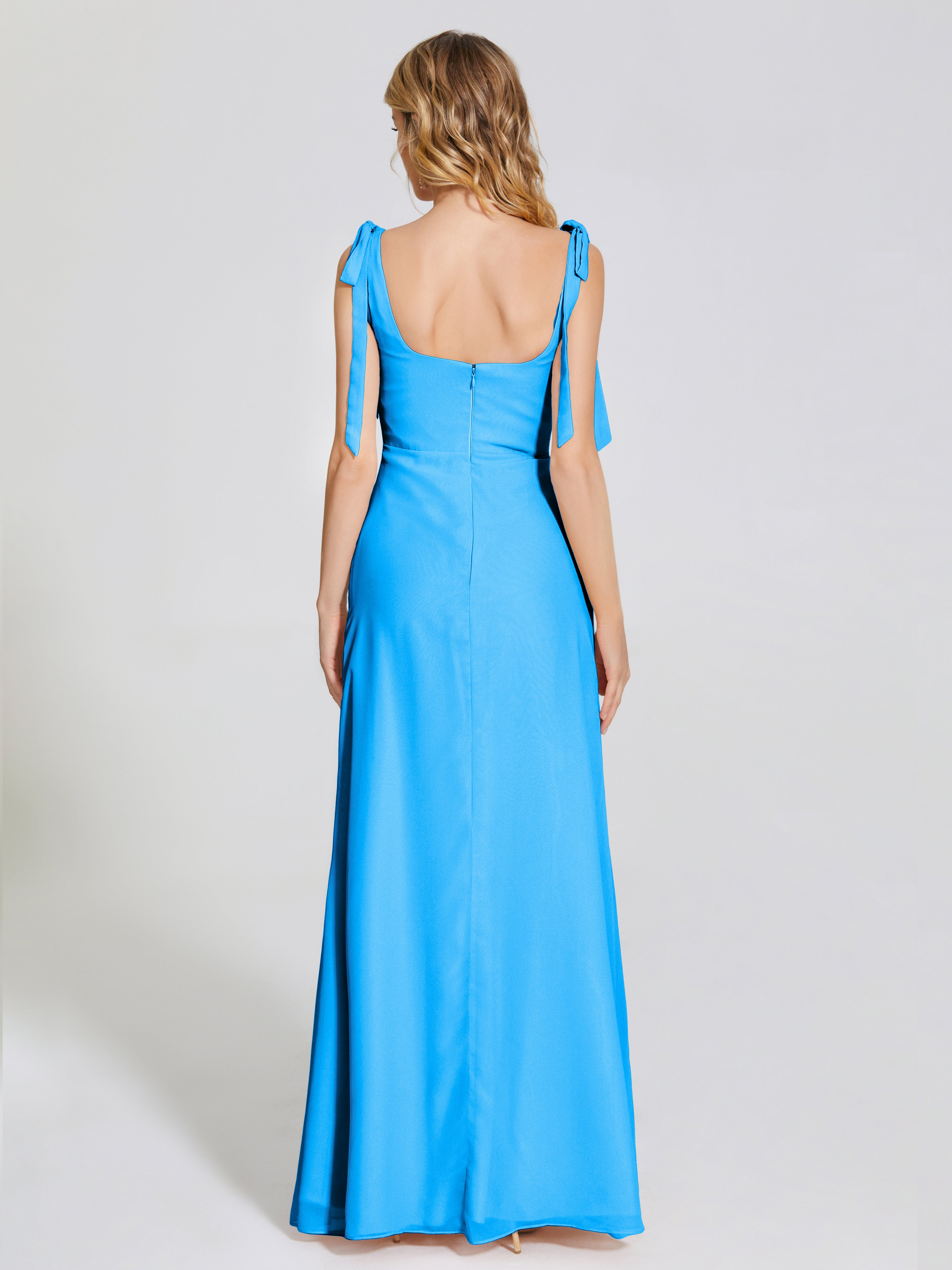 Michelle Detachable Bow-knot Square Bridesmaid Dress