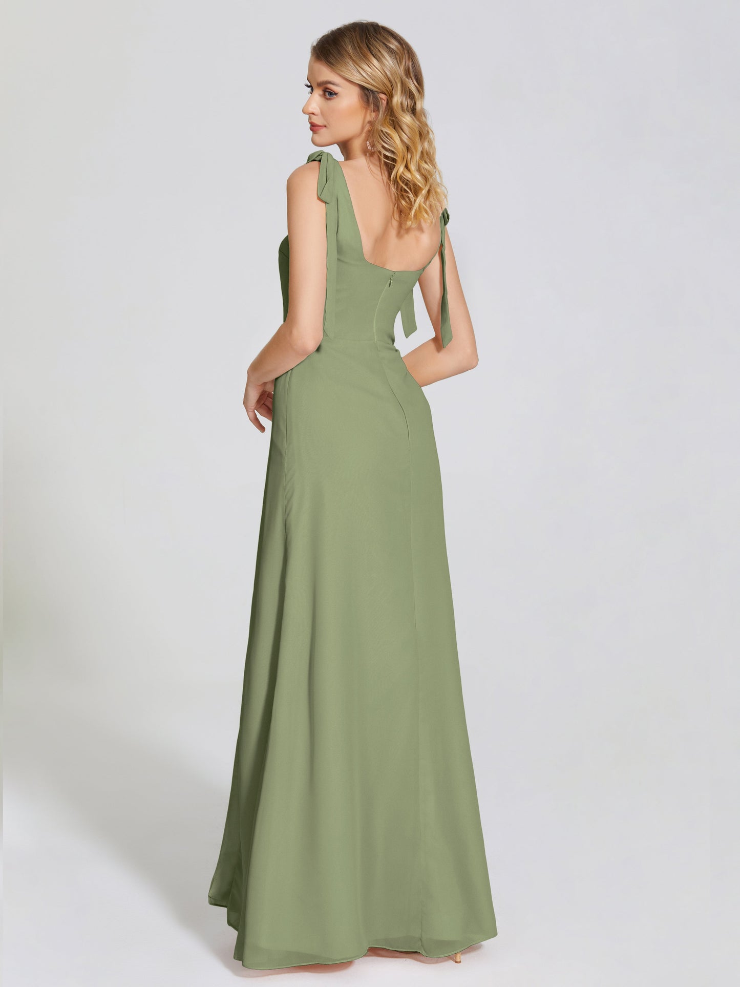 Michelle Detachable Bow-knot Square Bridesmaid Dress