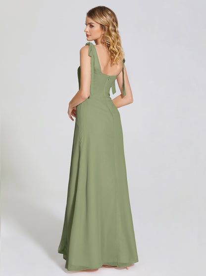 Michelle Detachable Bow-knot Square Bridesmaid Dress