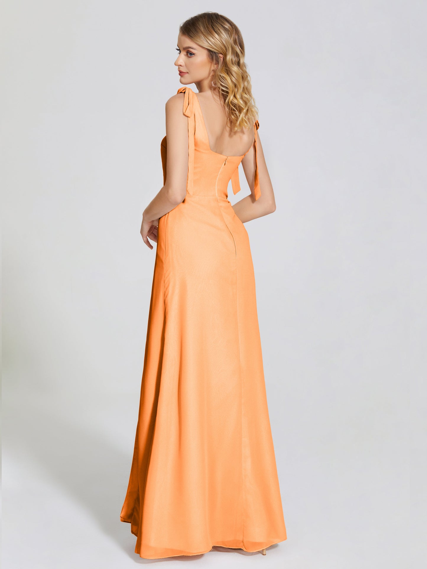 Michelle Detachable Bow-knot Square Bridesmaid Dress