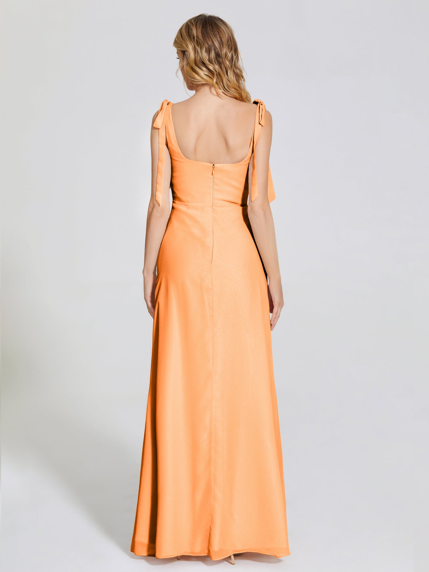 Michelle Detachable Bow-knot Square Bridesmaid Dress