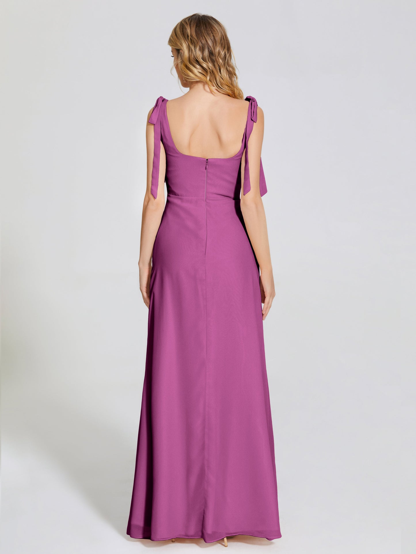 Michelle Detachable Bow-knot Square Bridesmaid Dress