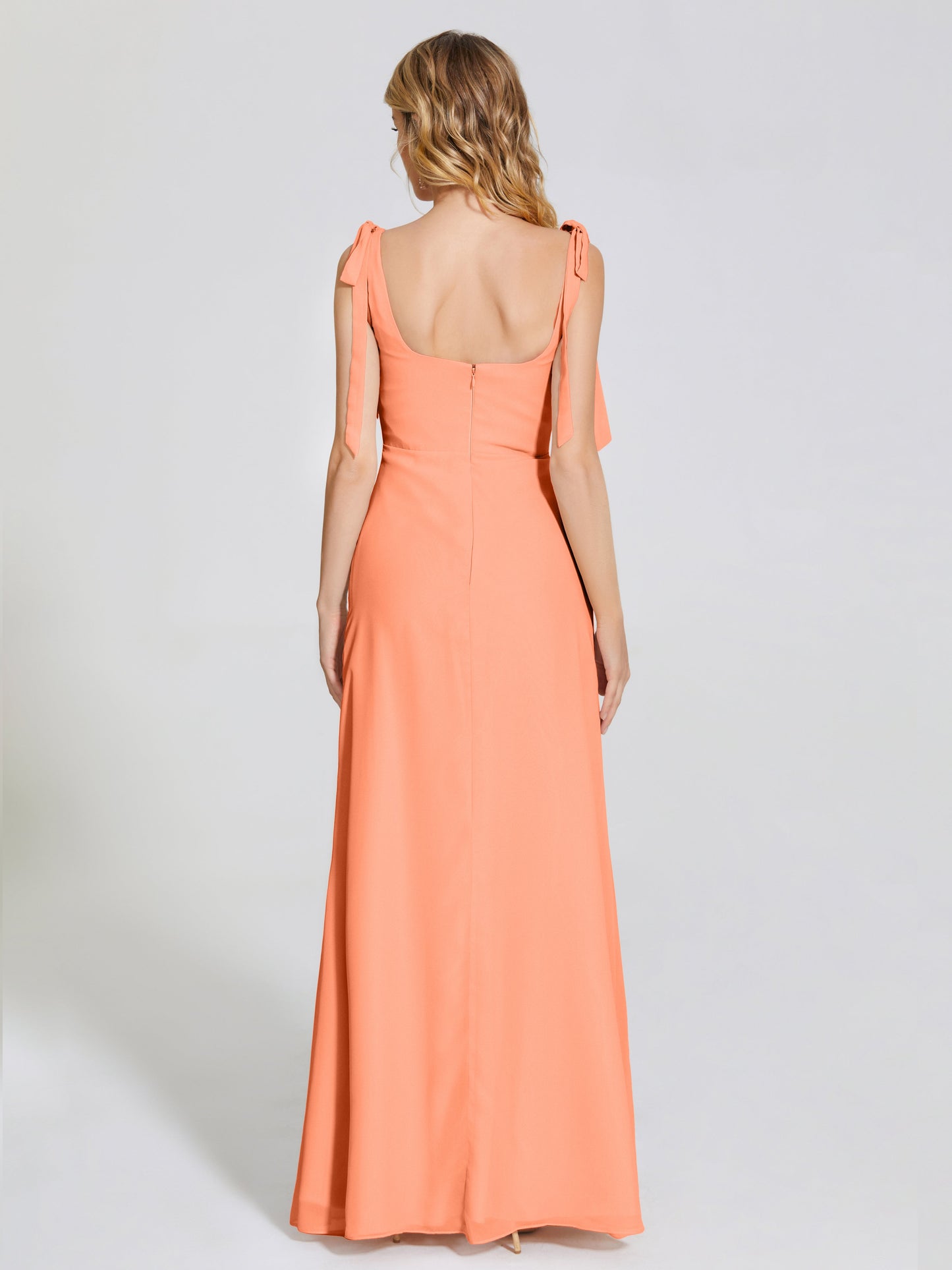 Michelle Detachable Bow-knot Square Bridesmaid Dress