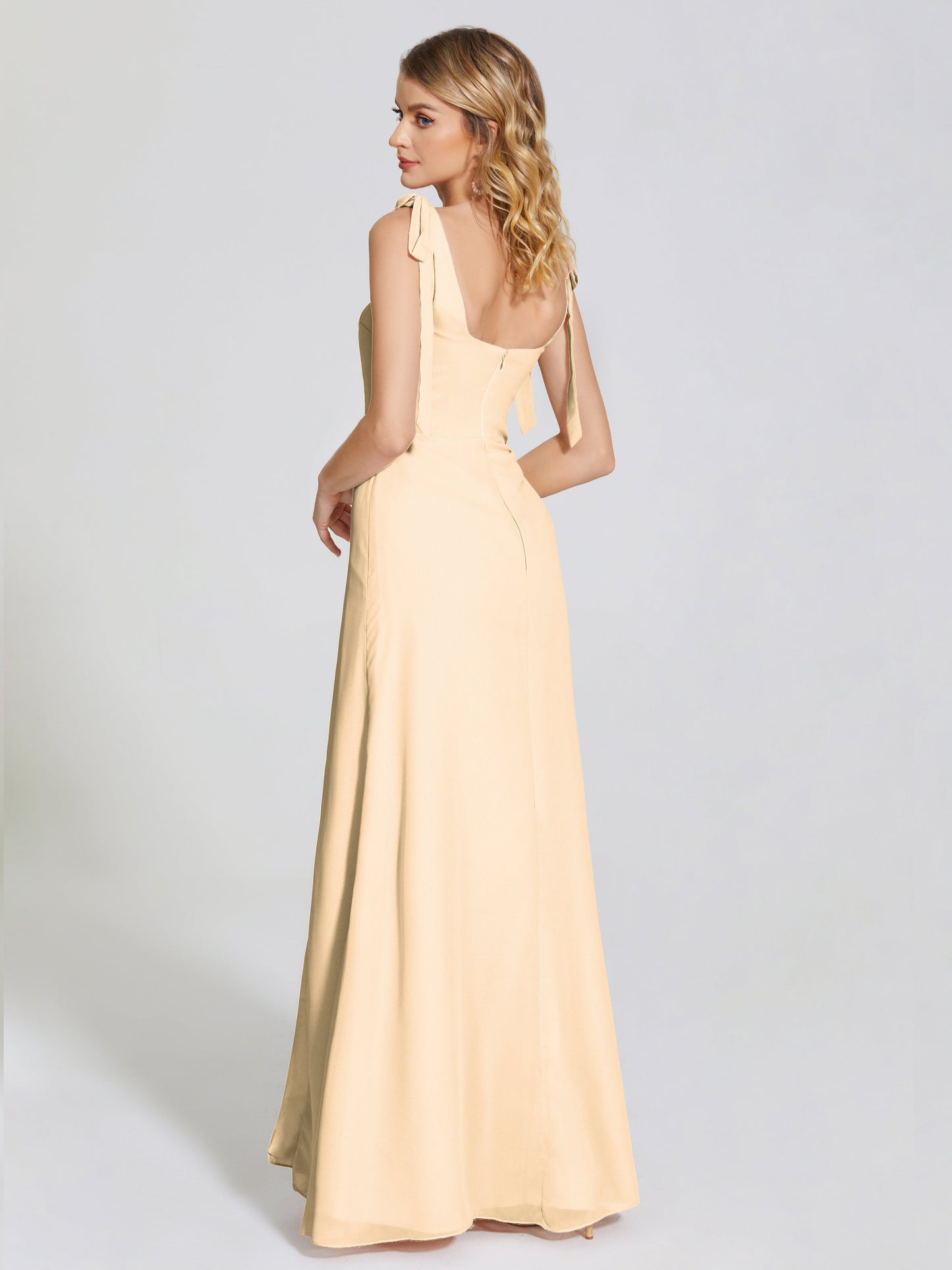 Michelle Detachable Bow-knot Square Bridesmaid Dress